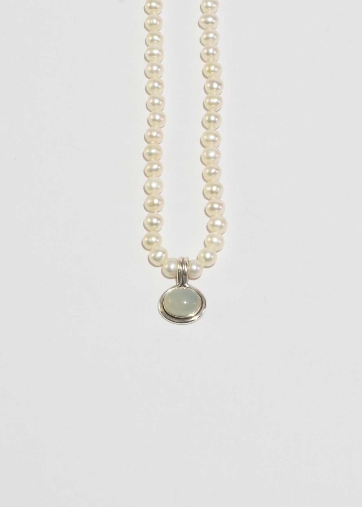 Chalcedony Pearl Necklace