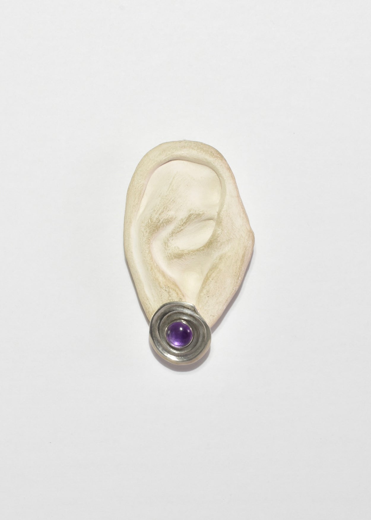 Amethyst Spiral Earrings