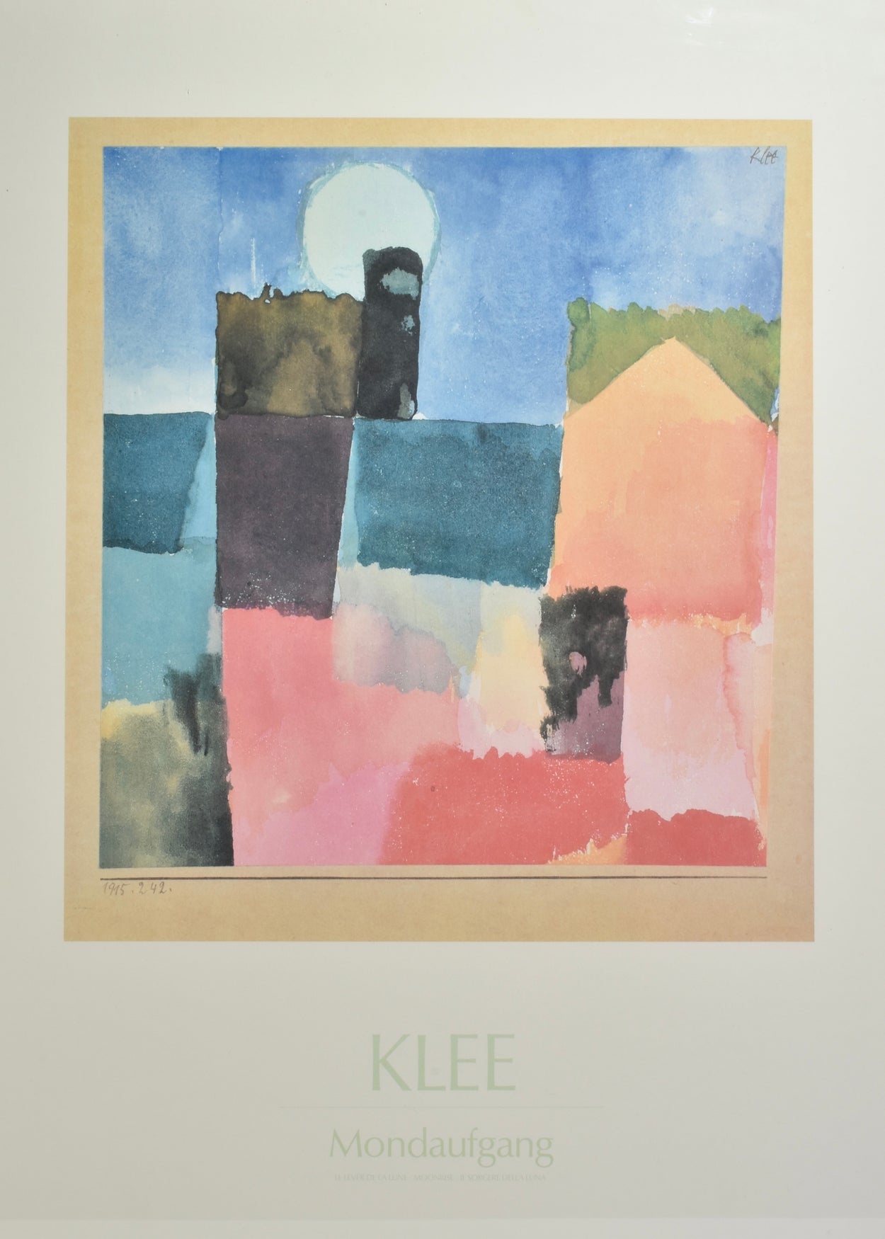 Paul Klee Moonrise Print, Framed