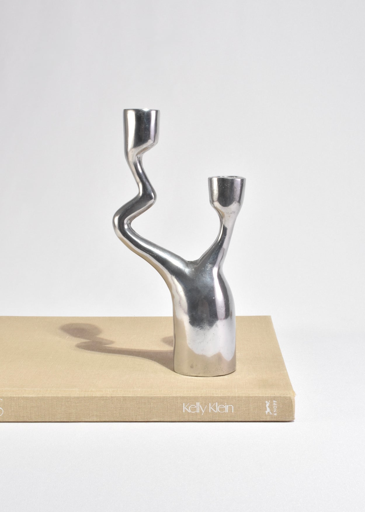 Wavy Pewter Candleholder