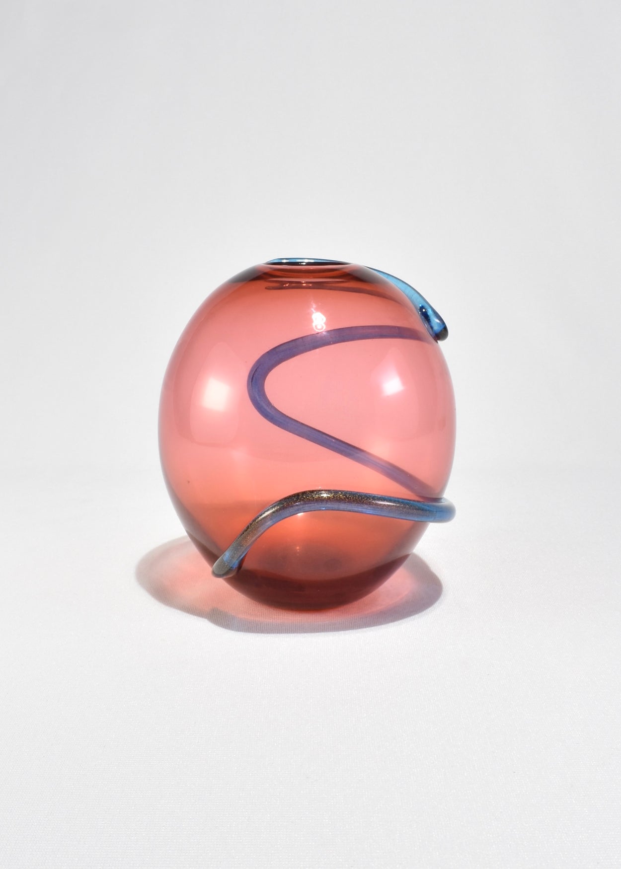 Pink and Blue Glass Vase