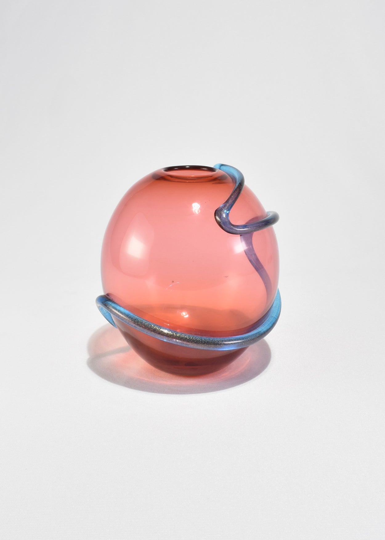 Pink and Blue Glass Vase