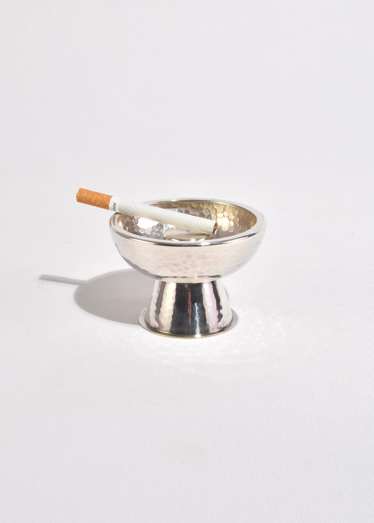 Hammered Ashtray and Match Holder