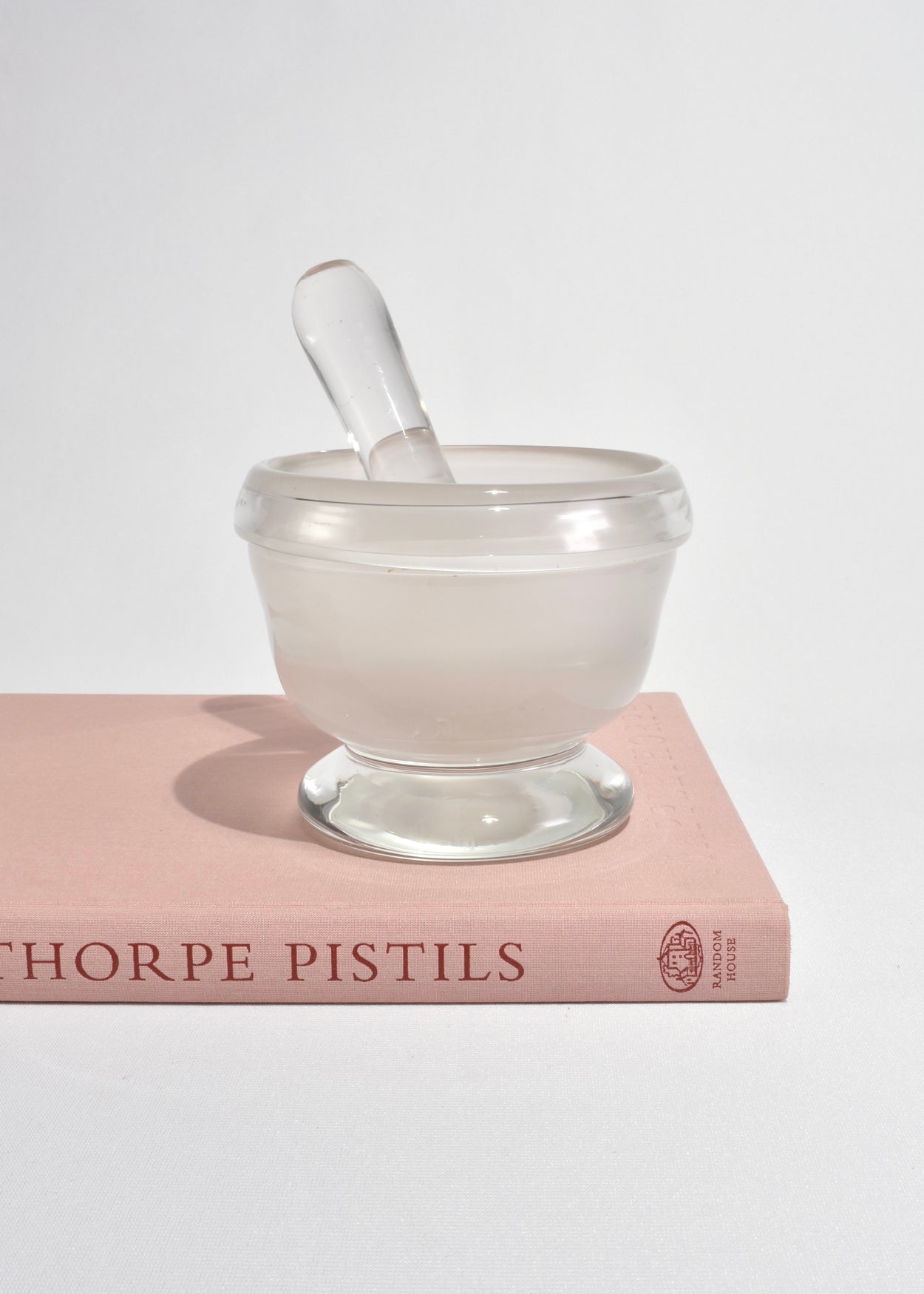 Frosted Glass Mortar and Pestle