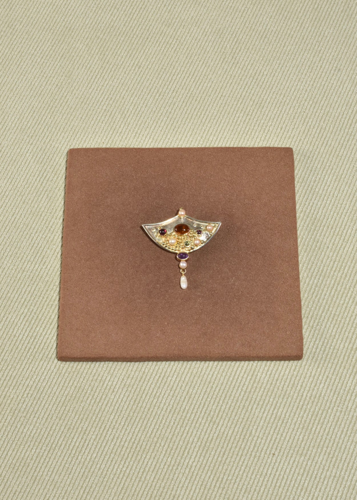 Multi Stone Brooch
