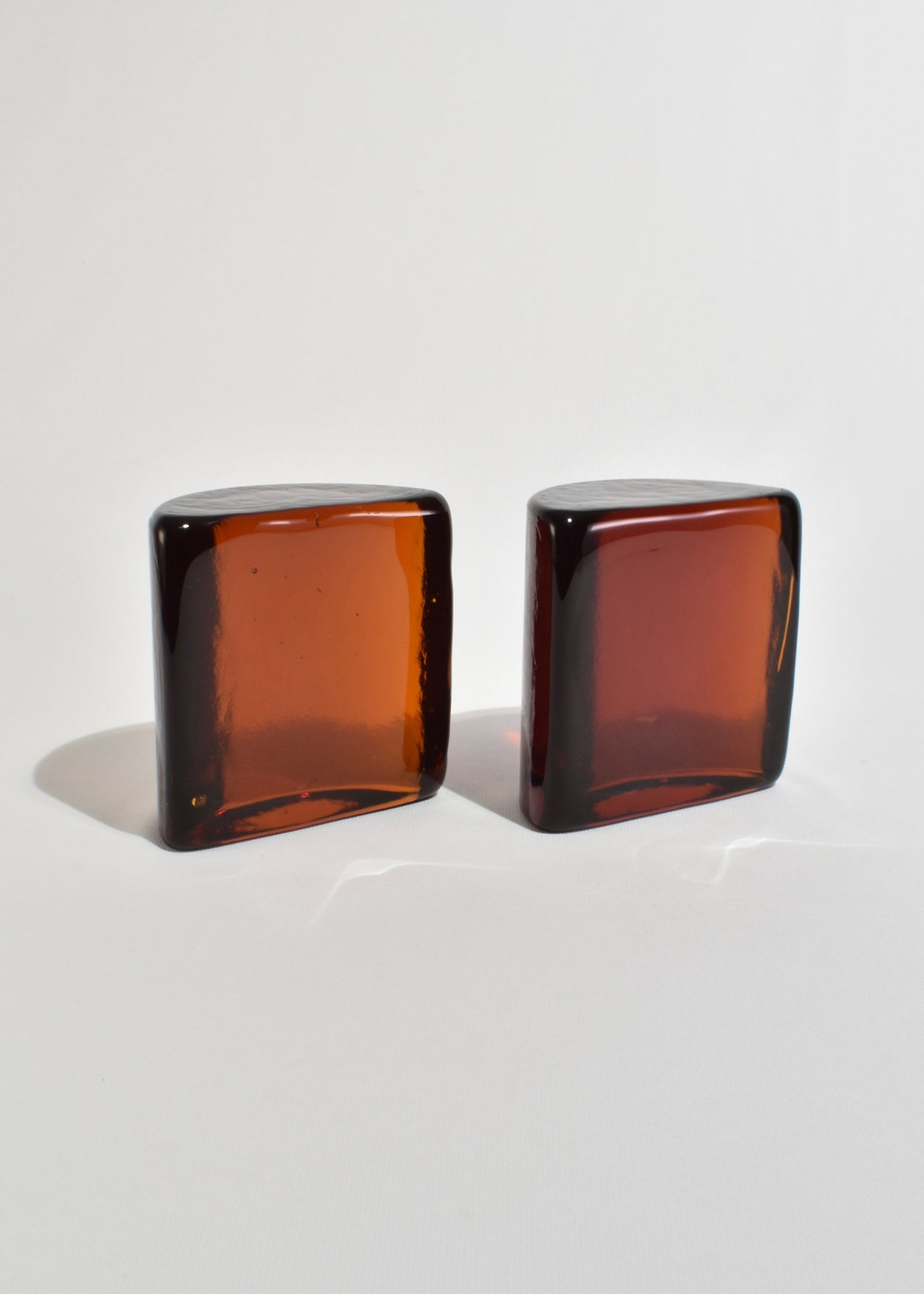 Amber Glass Bookends