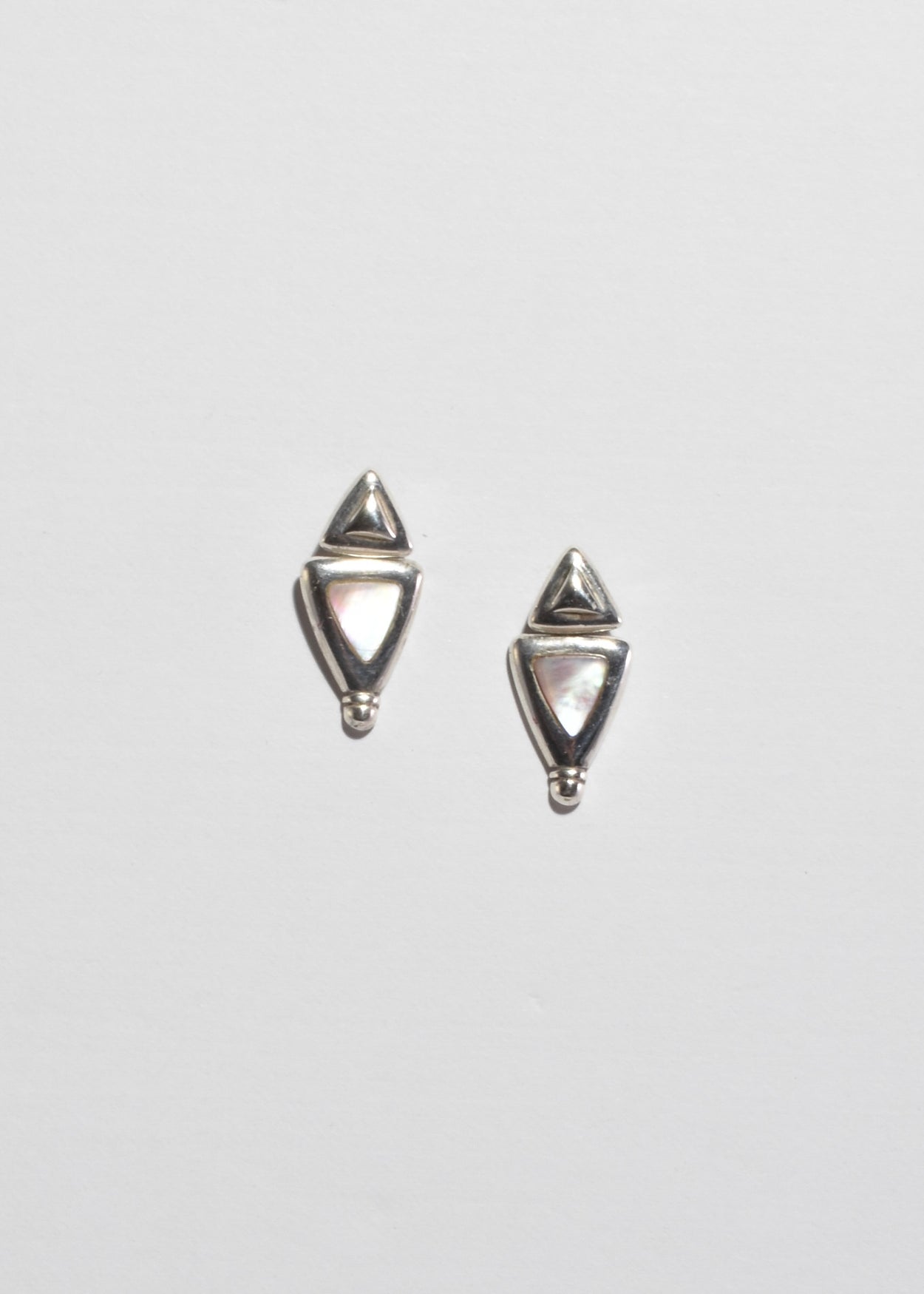 Mother of Pearl Triangle Earrings