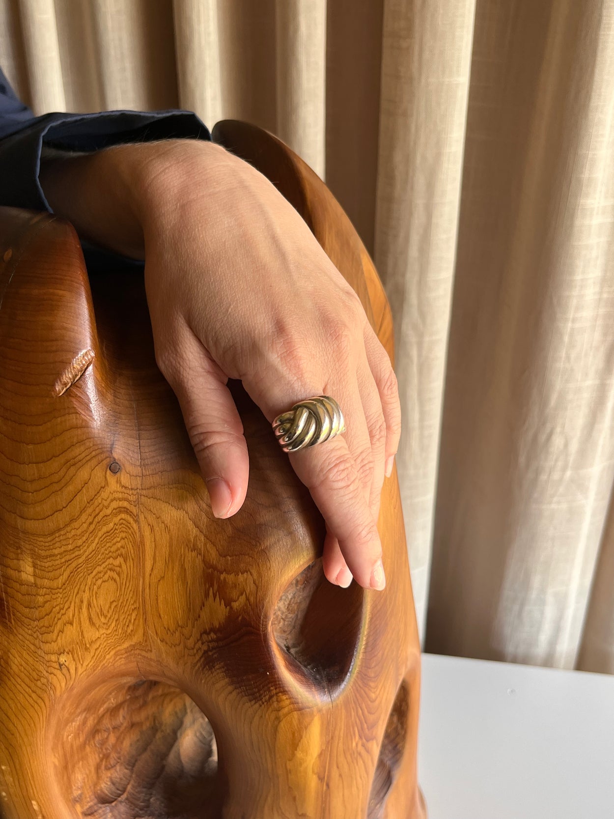 Sculptural Ribbed Ring