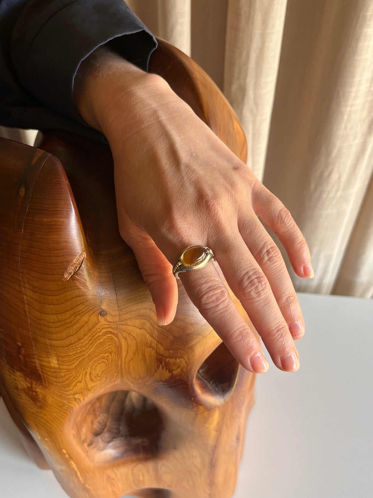 Studded Citrine Ring