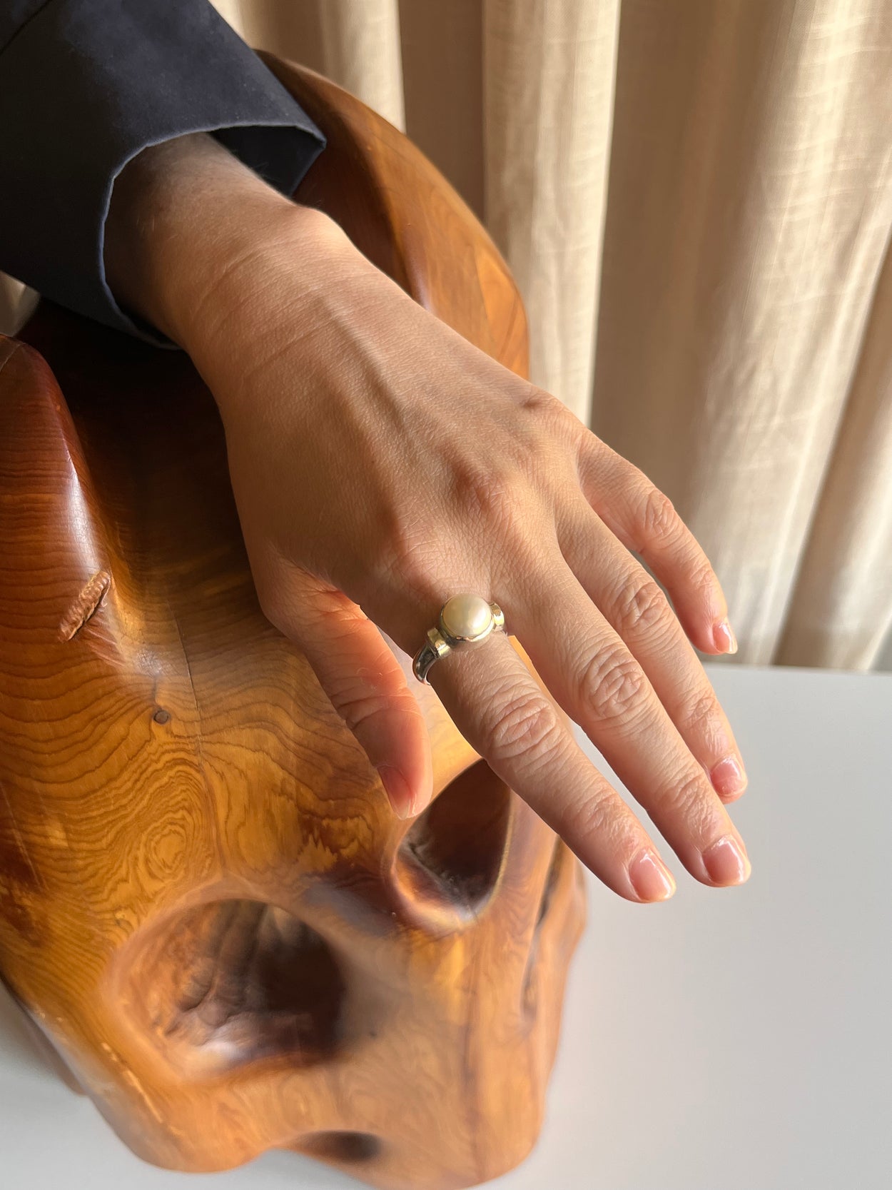 Round Pearl Ring