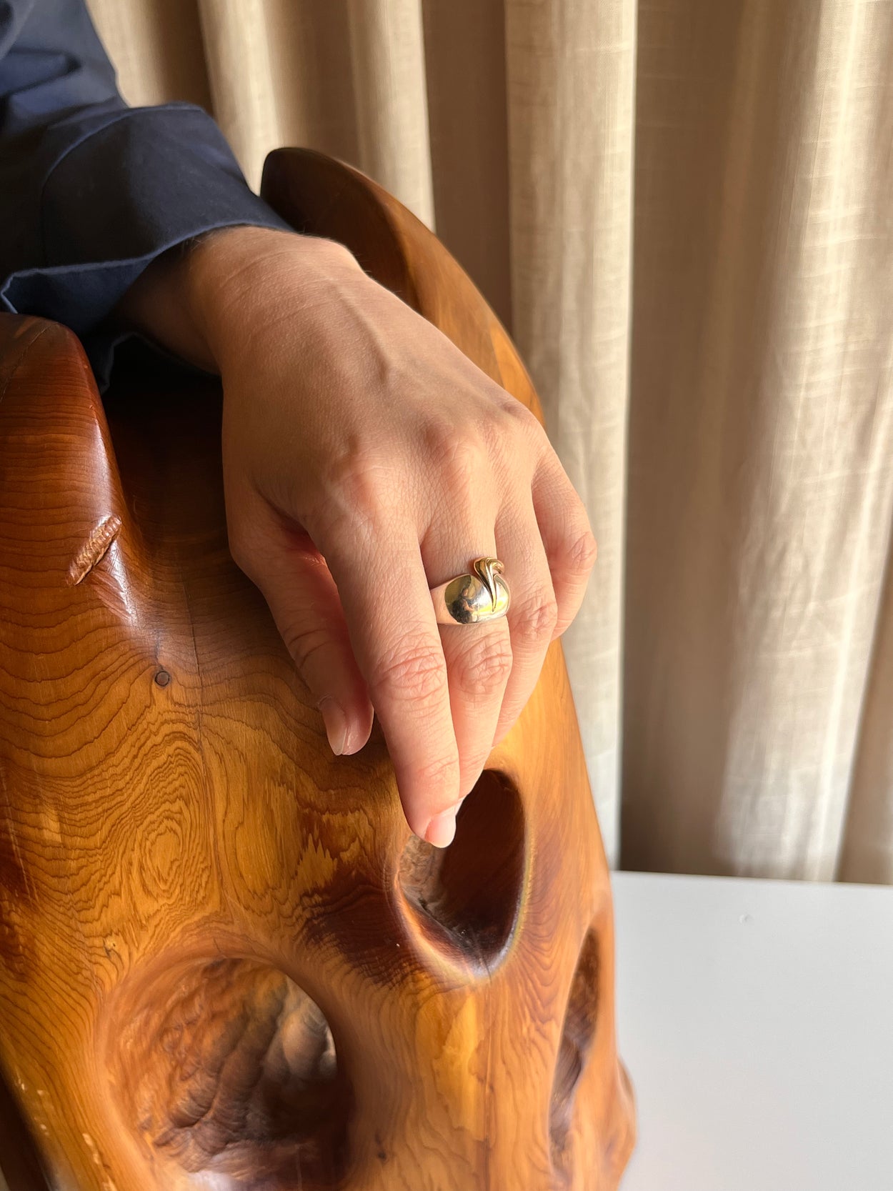 Modernist Two-Tone Ring
