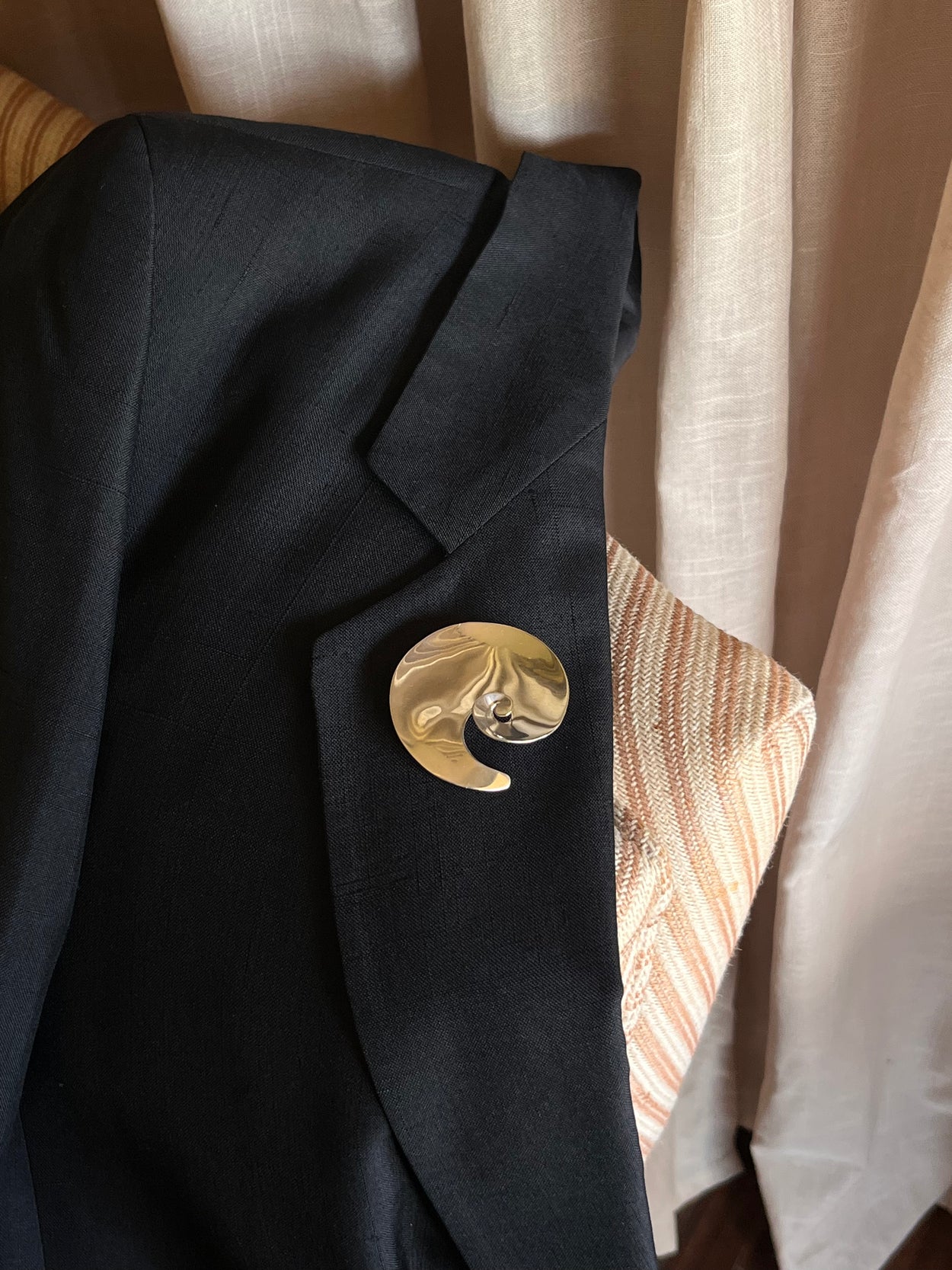 Raised Spiral Brooch