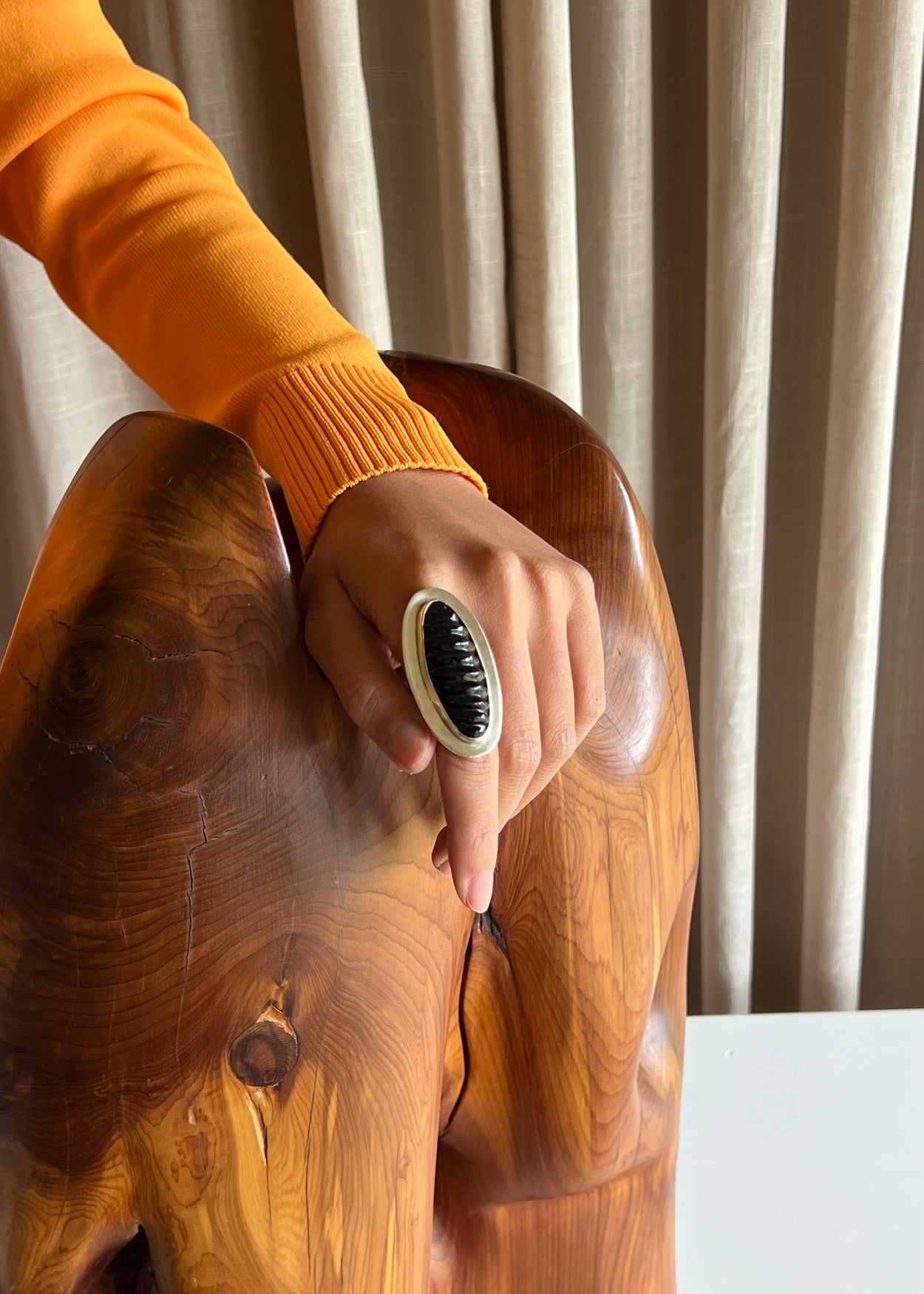 Carved Onyx Ring