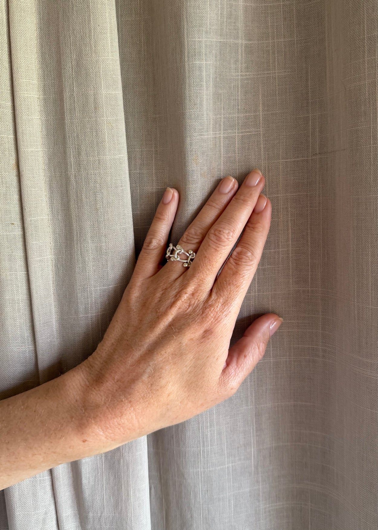 Sterling Link Ring