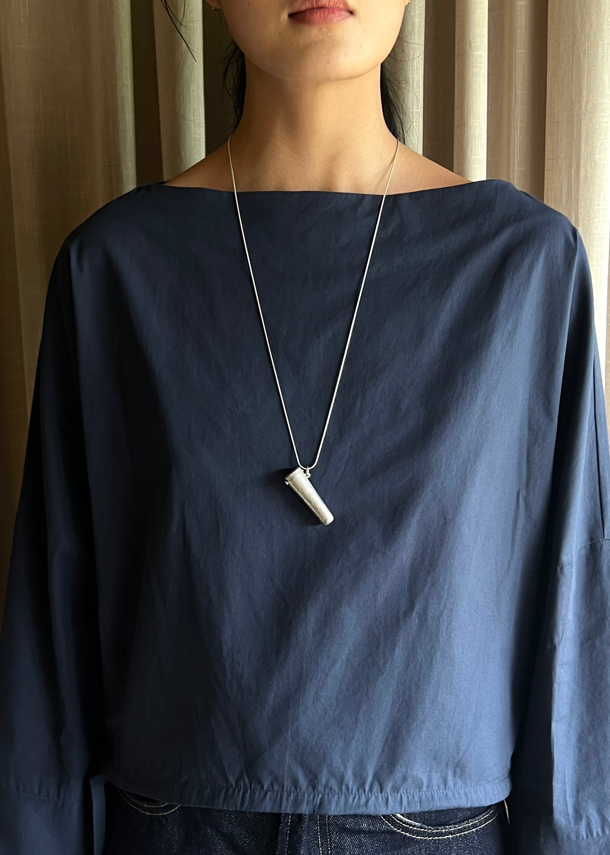 Textured Container Pendant Necklace
