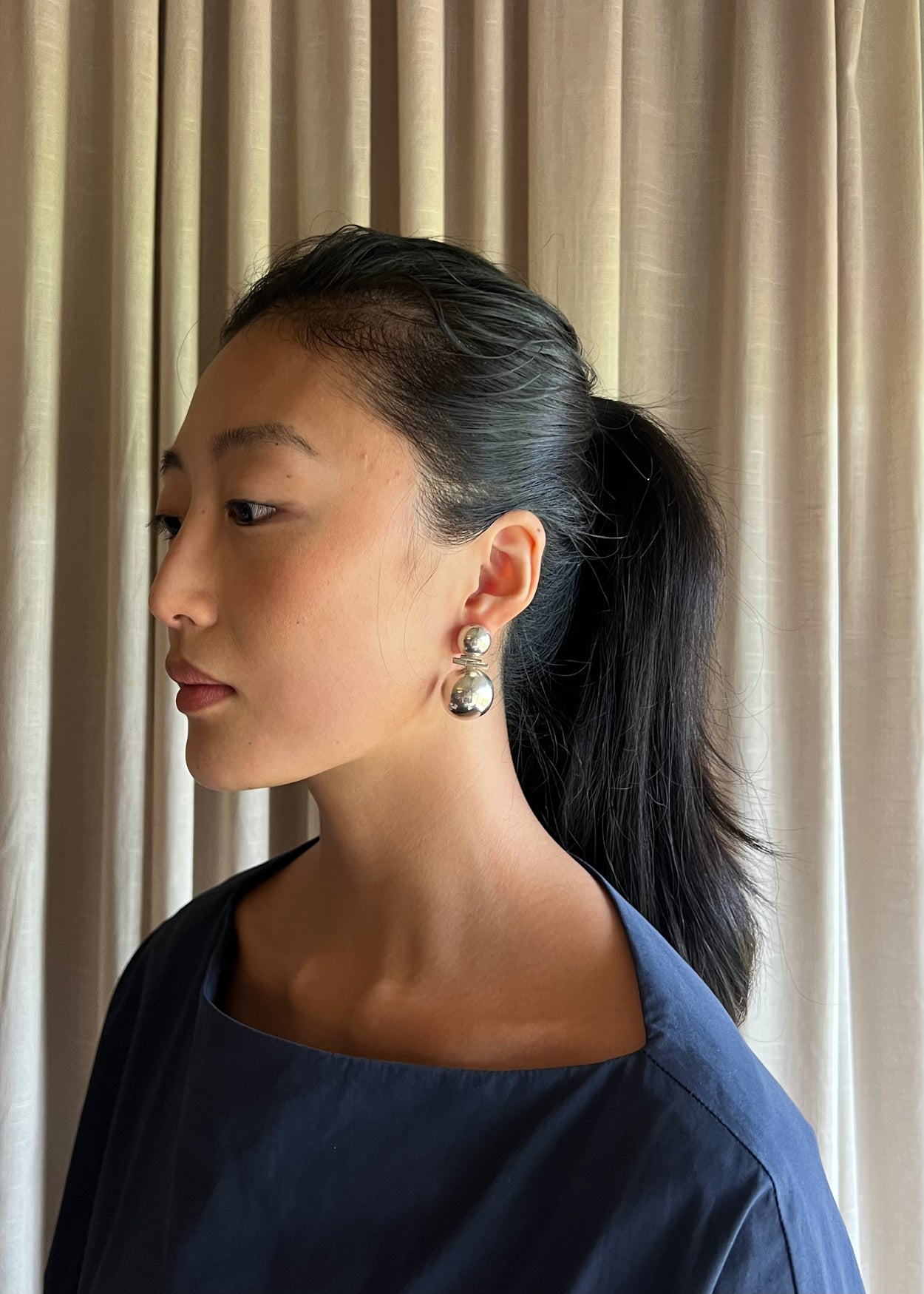 Dome Drop Earrings
