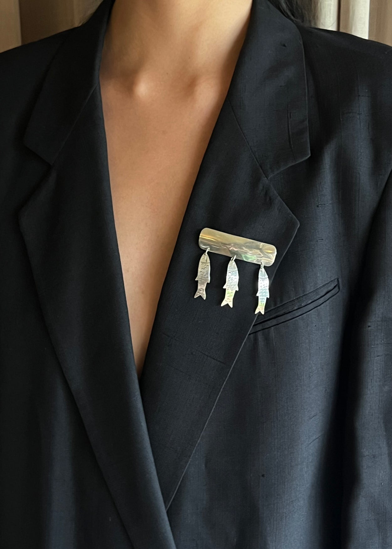 Fish Fringe Brooch