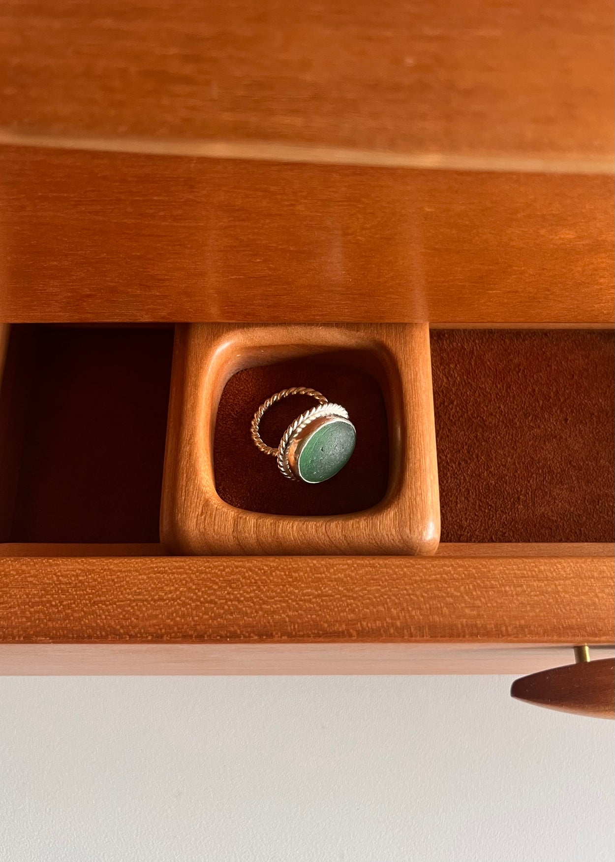 Green Sea Glass Ring