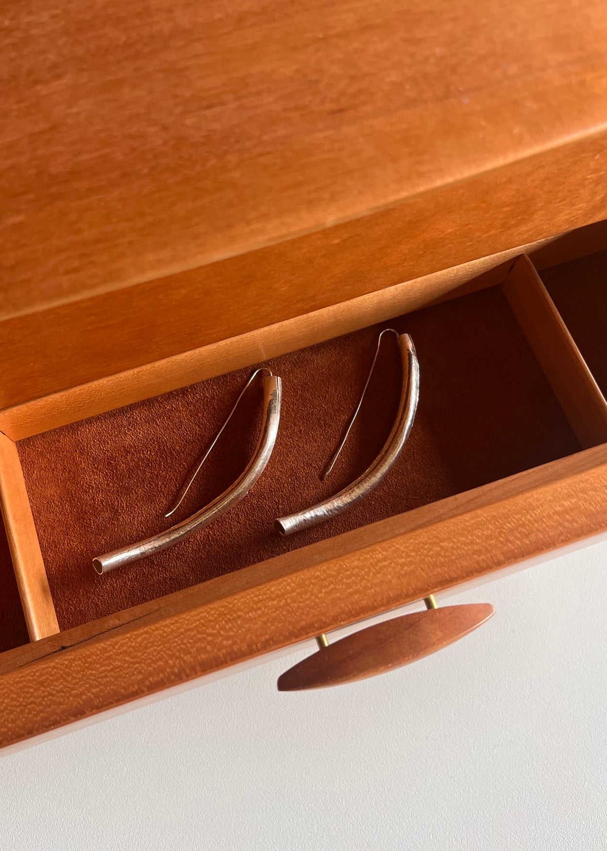 Long Sculptural Curved Earrings