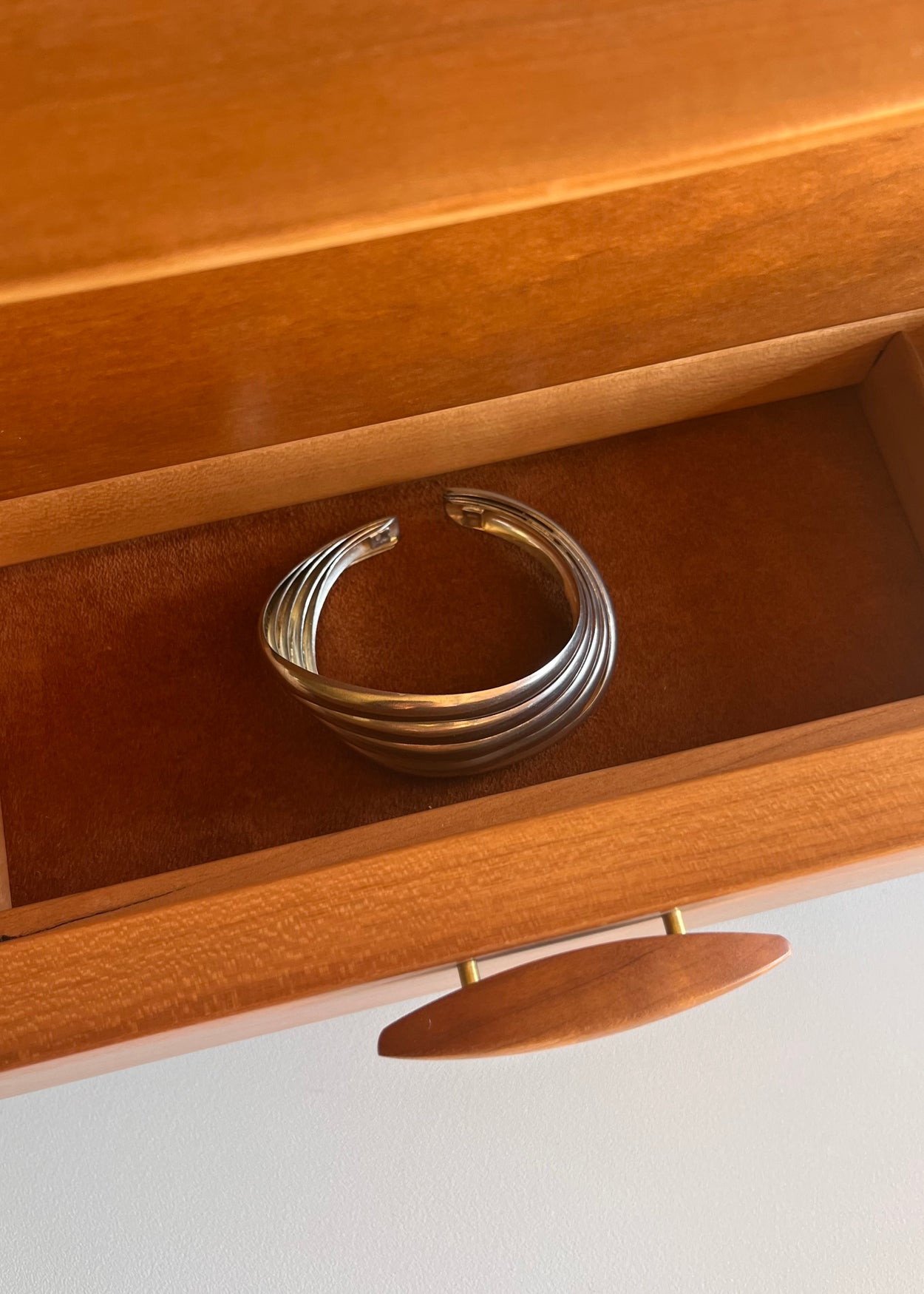 Italian Ribbed Cuff Bracelet