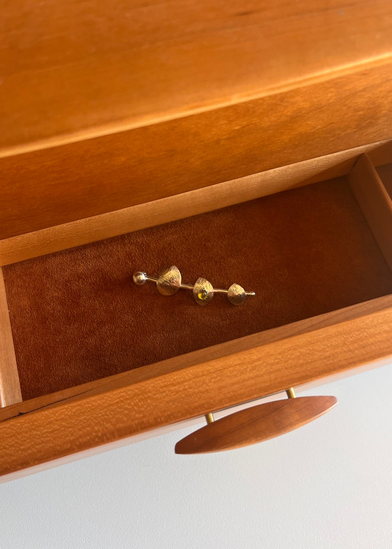 Abstract Peridot Brooch