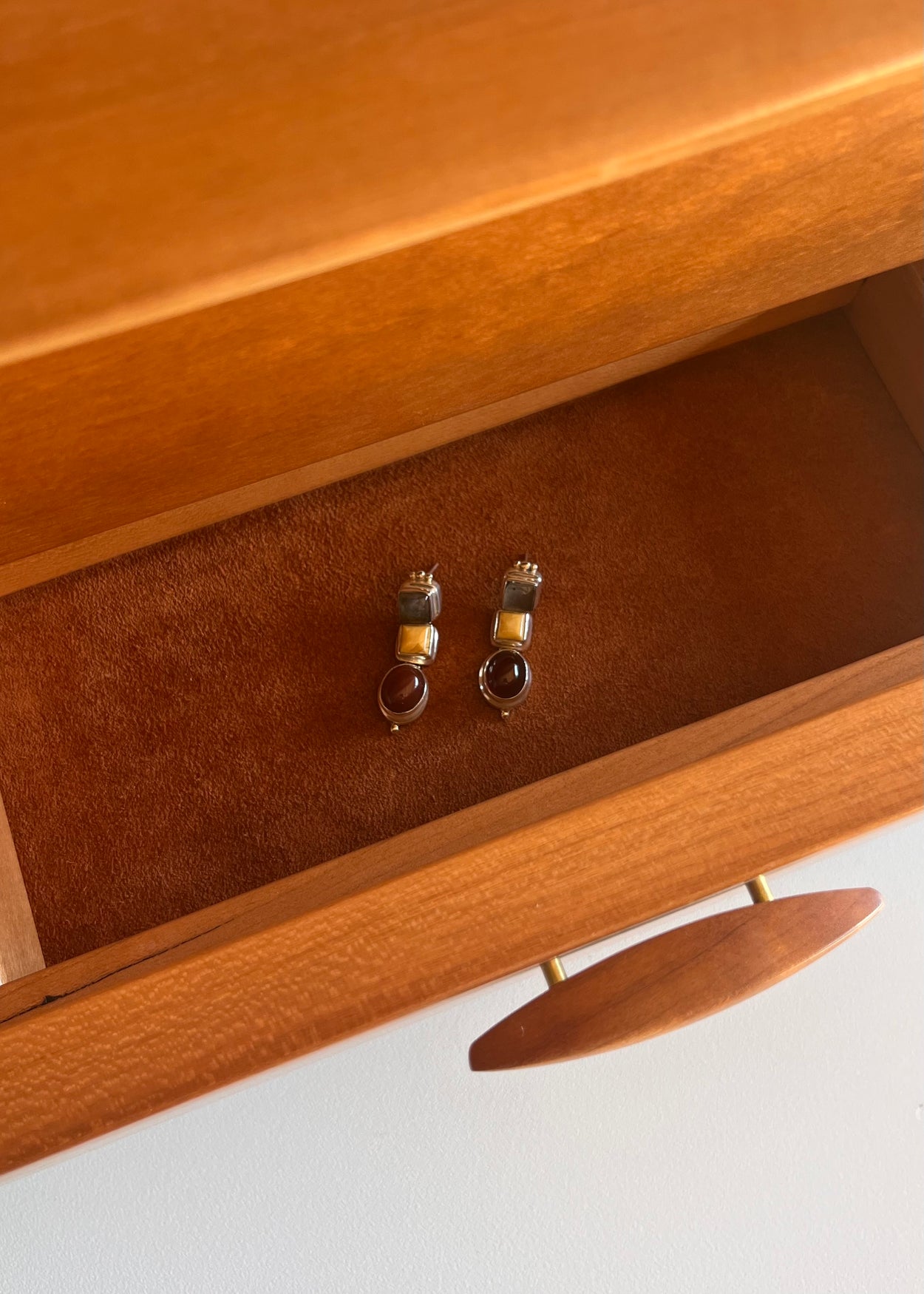 Multi Stone Link Earrings