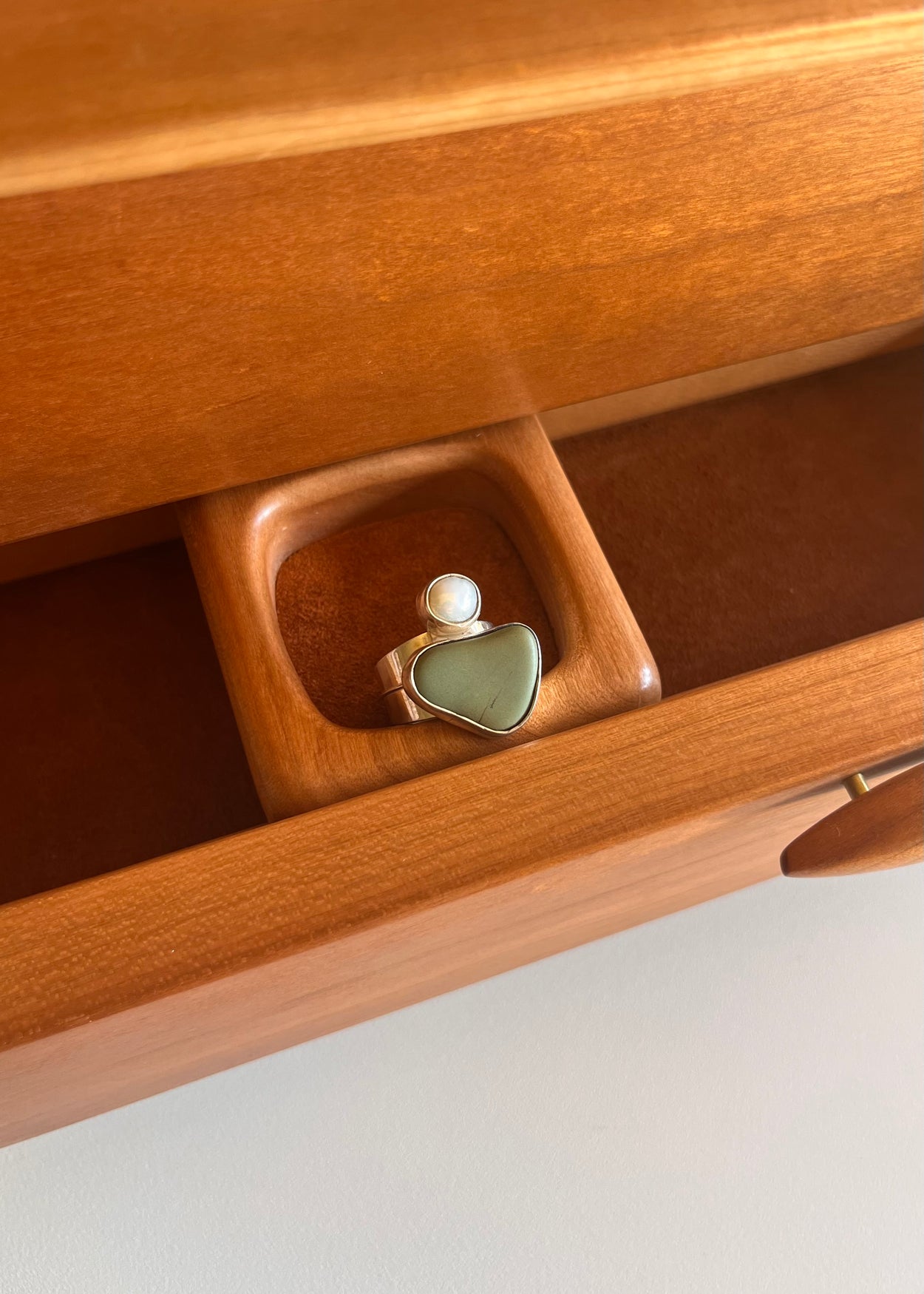 Pearl Pebble Ring