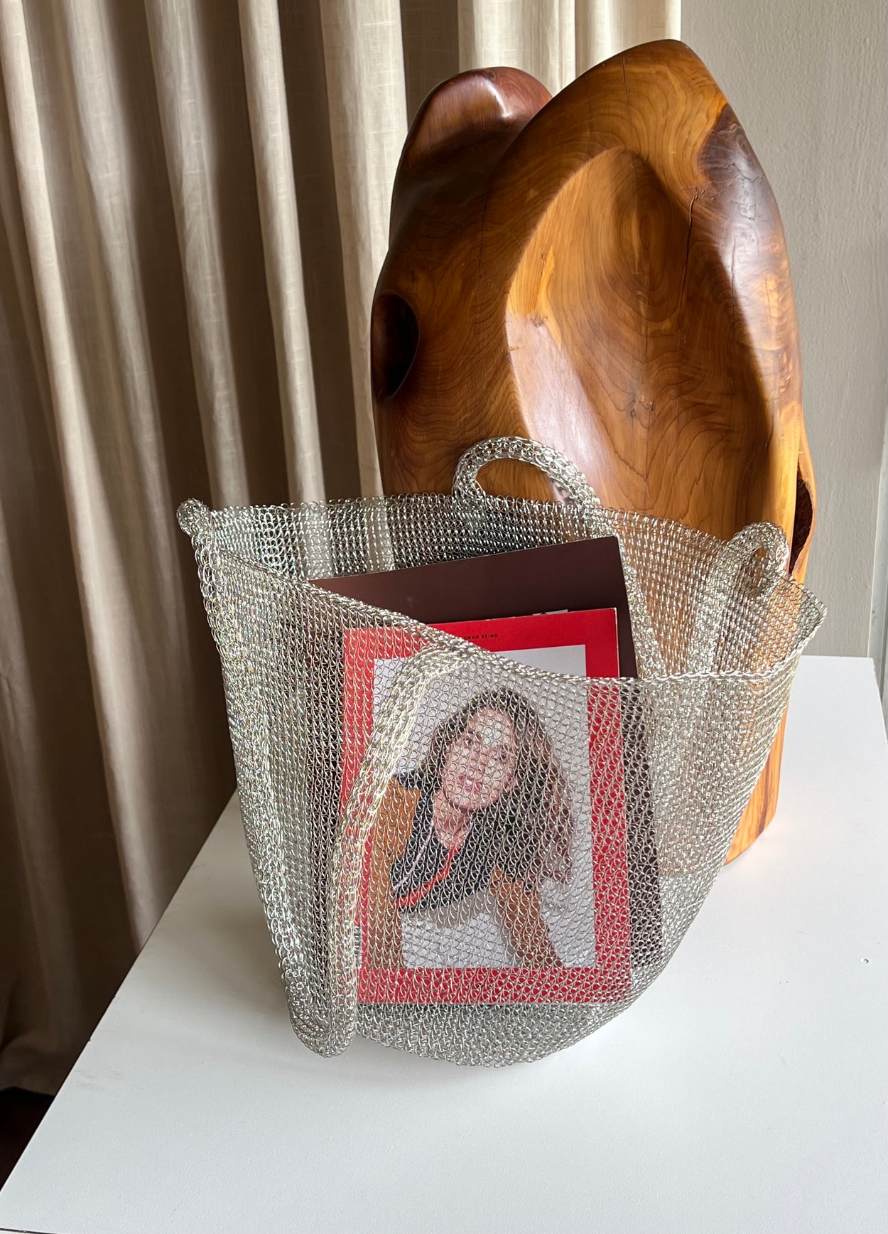 Handwoven Metal Tote