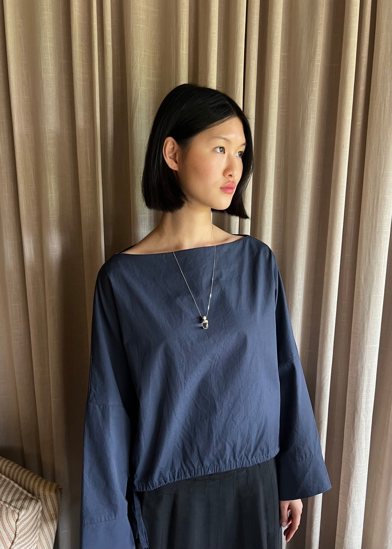 Domed Crystal Pendant Necklace