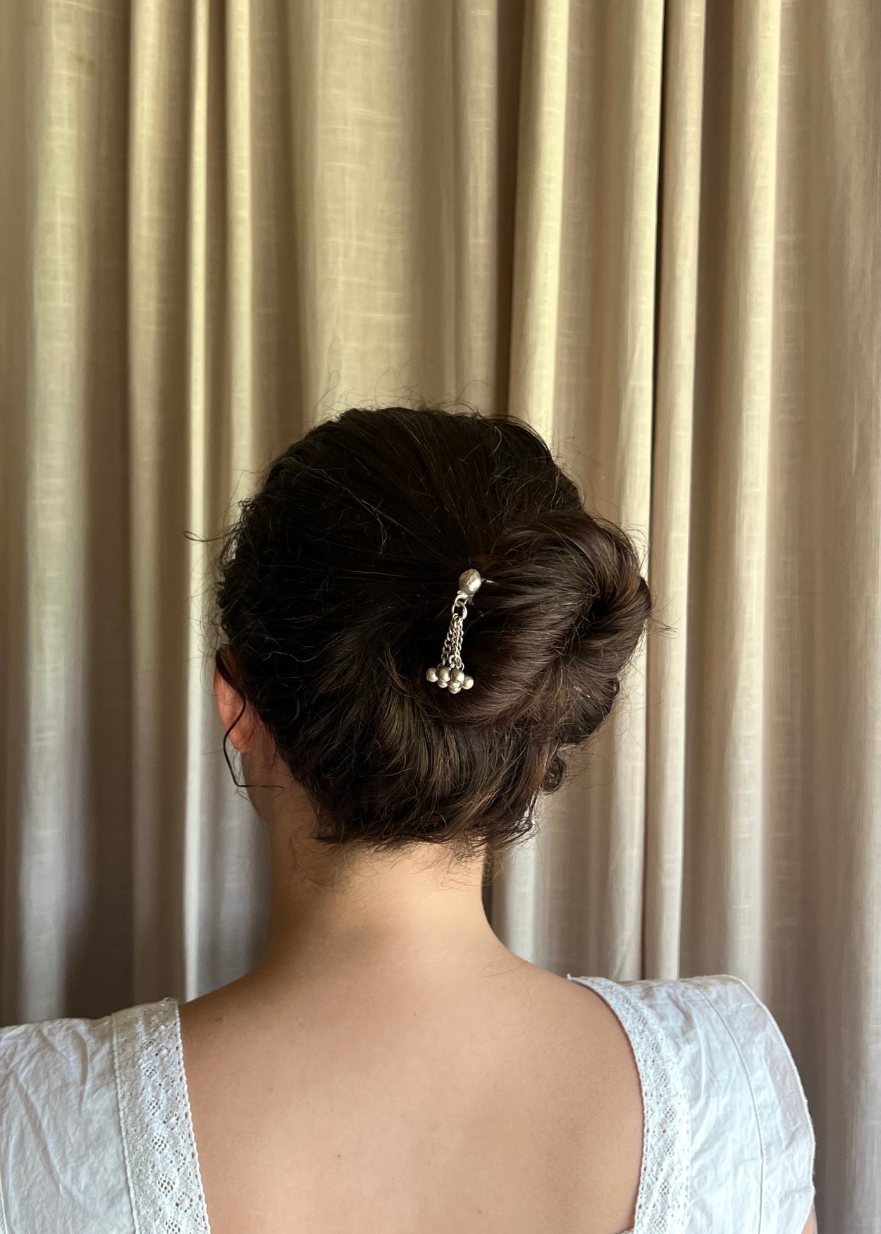 Beaded Fringe Hair Pin