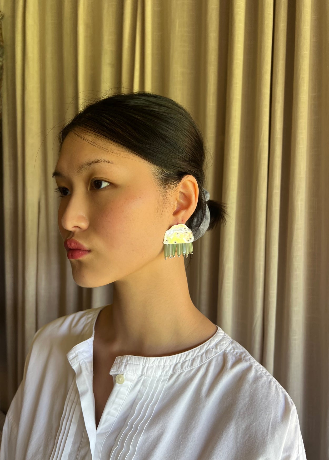 Aventurine Tassel Earrings