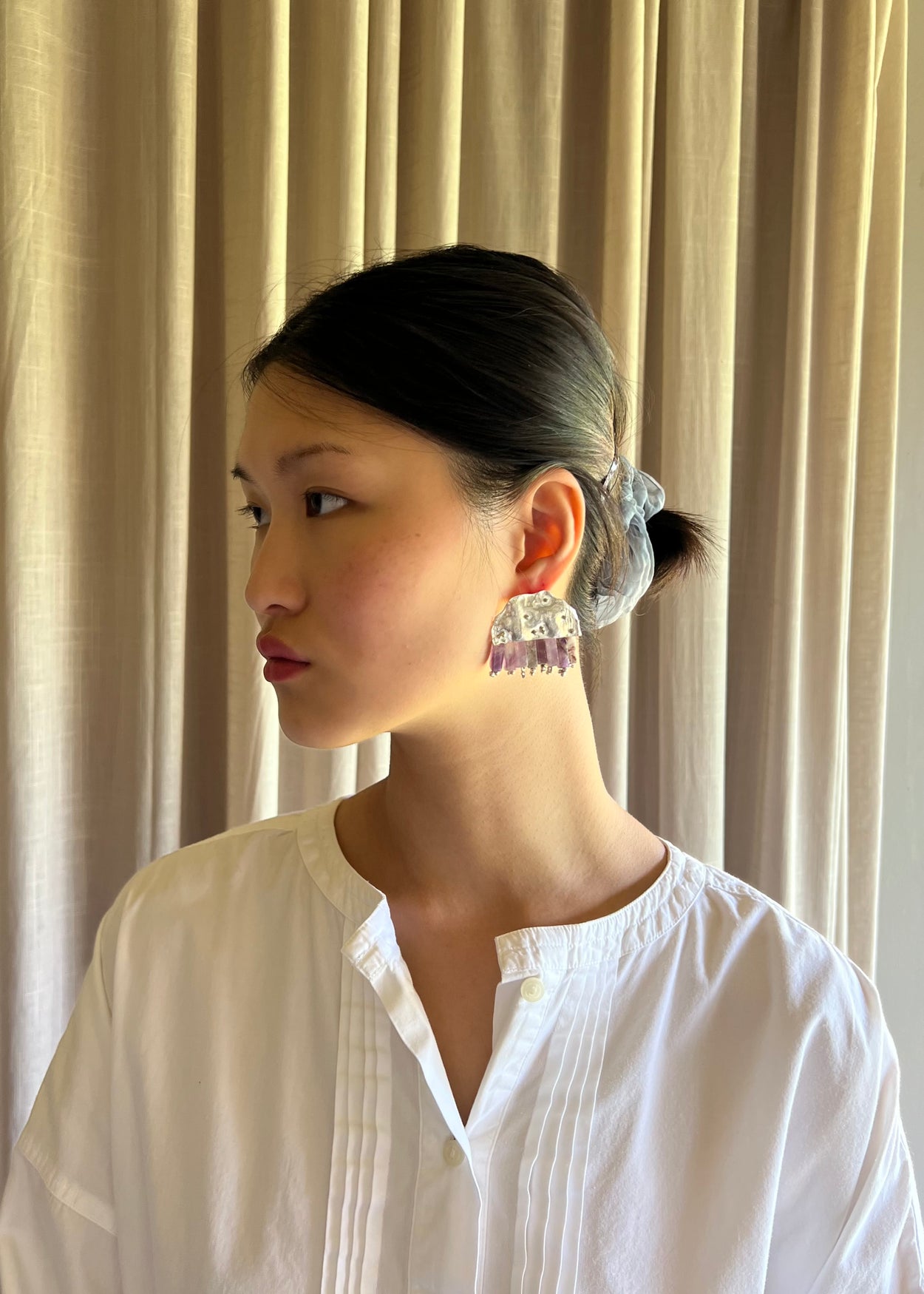 Amethyst Tassel Earrings