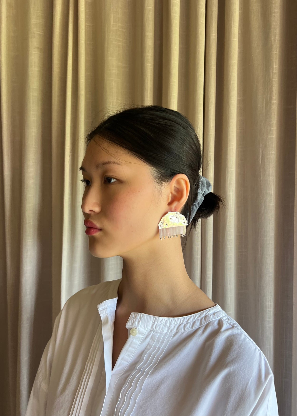 Rose Quartz Tassel Earrings