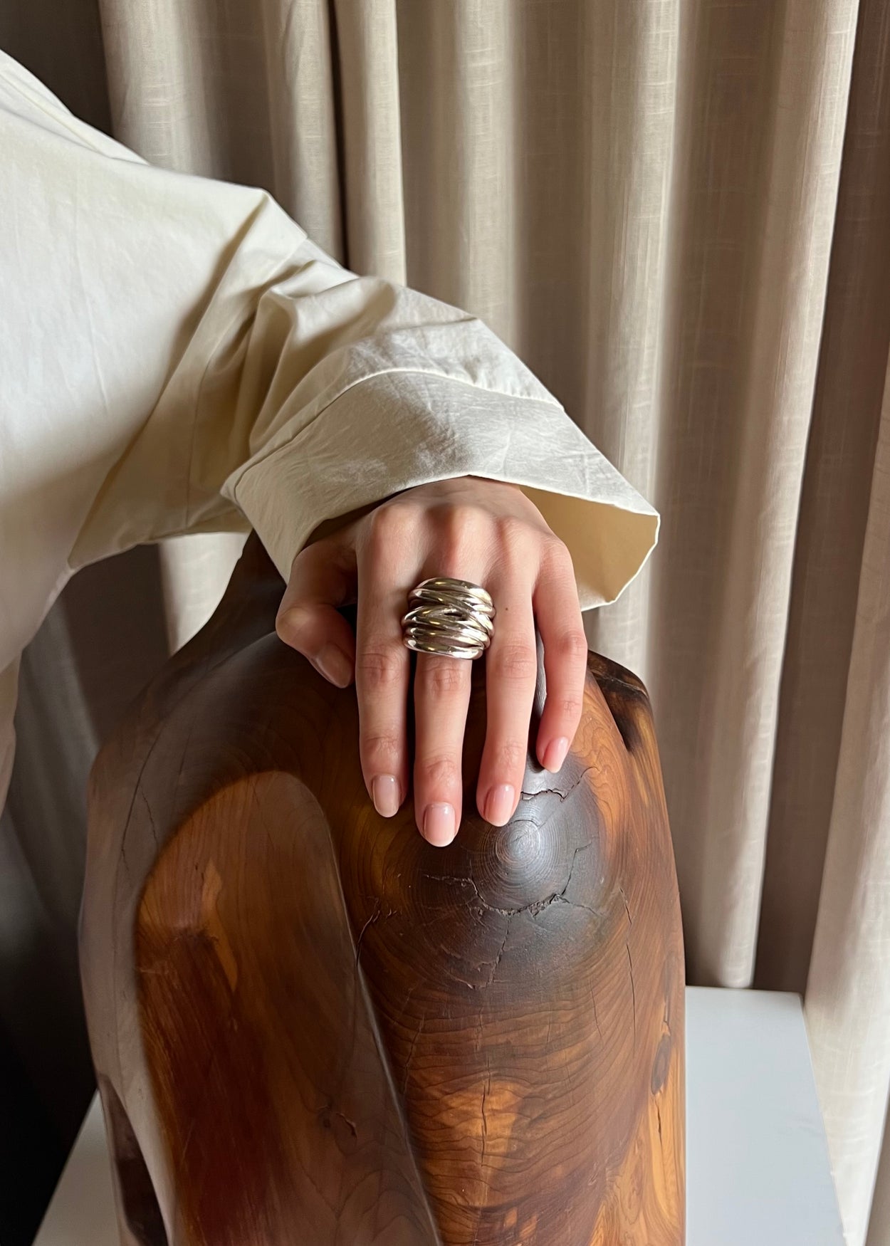 Layered Band Statement Ring