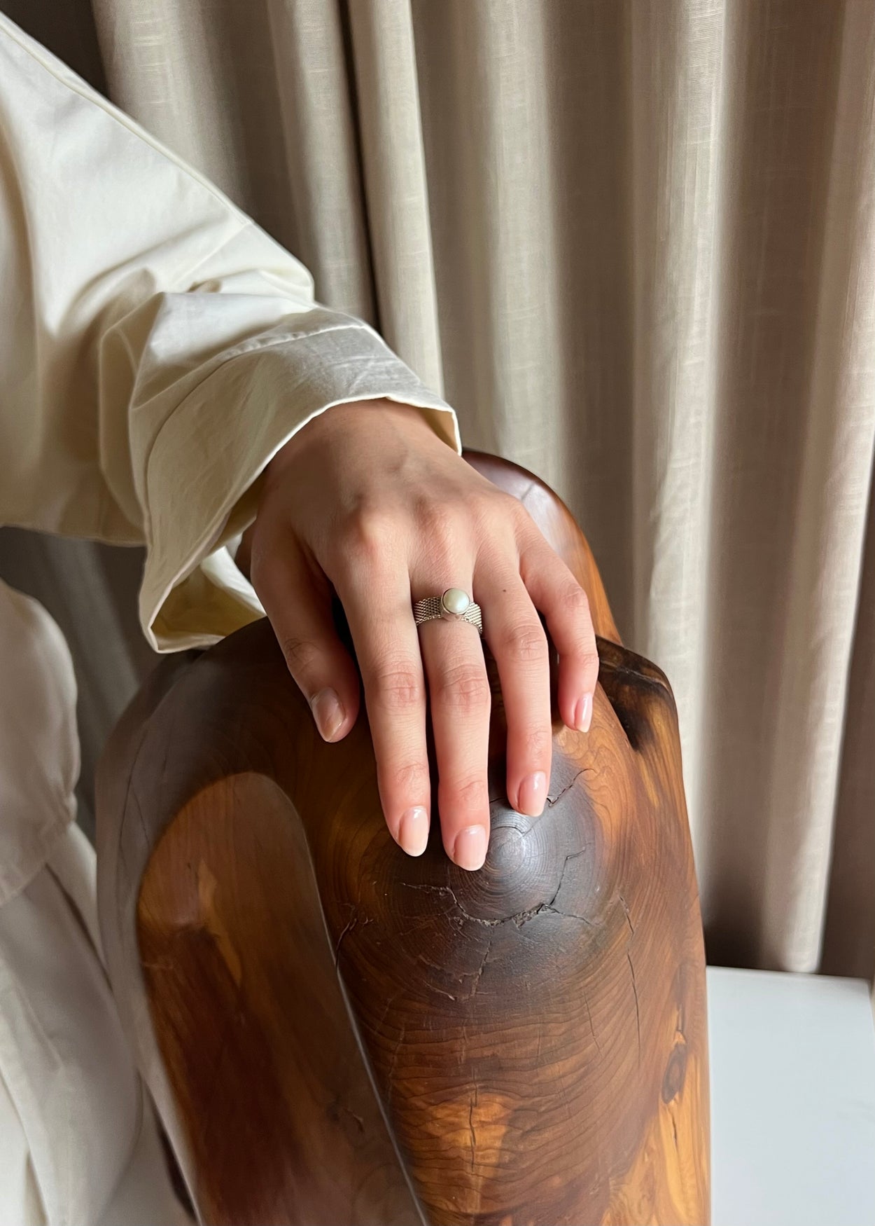 Pearl Mesh Ring