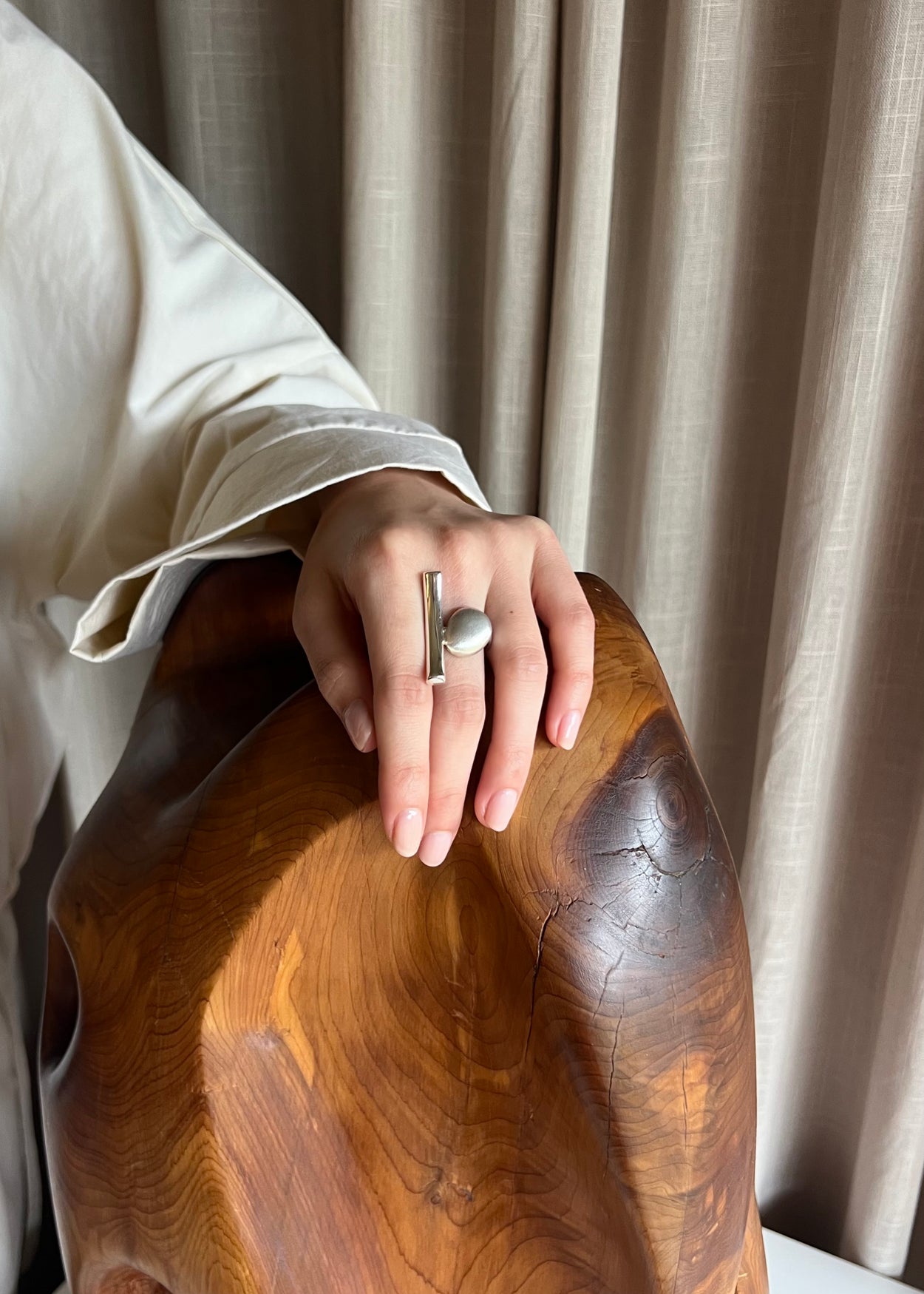 Asymmetric Sterling Ring