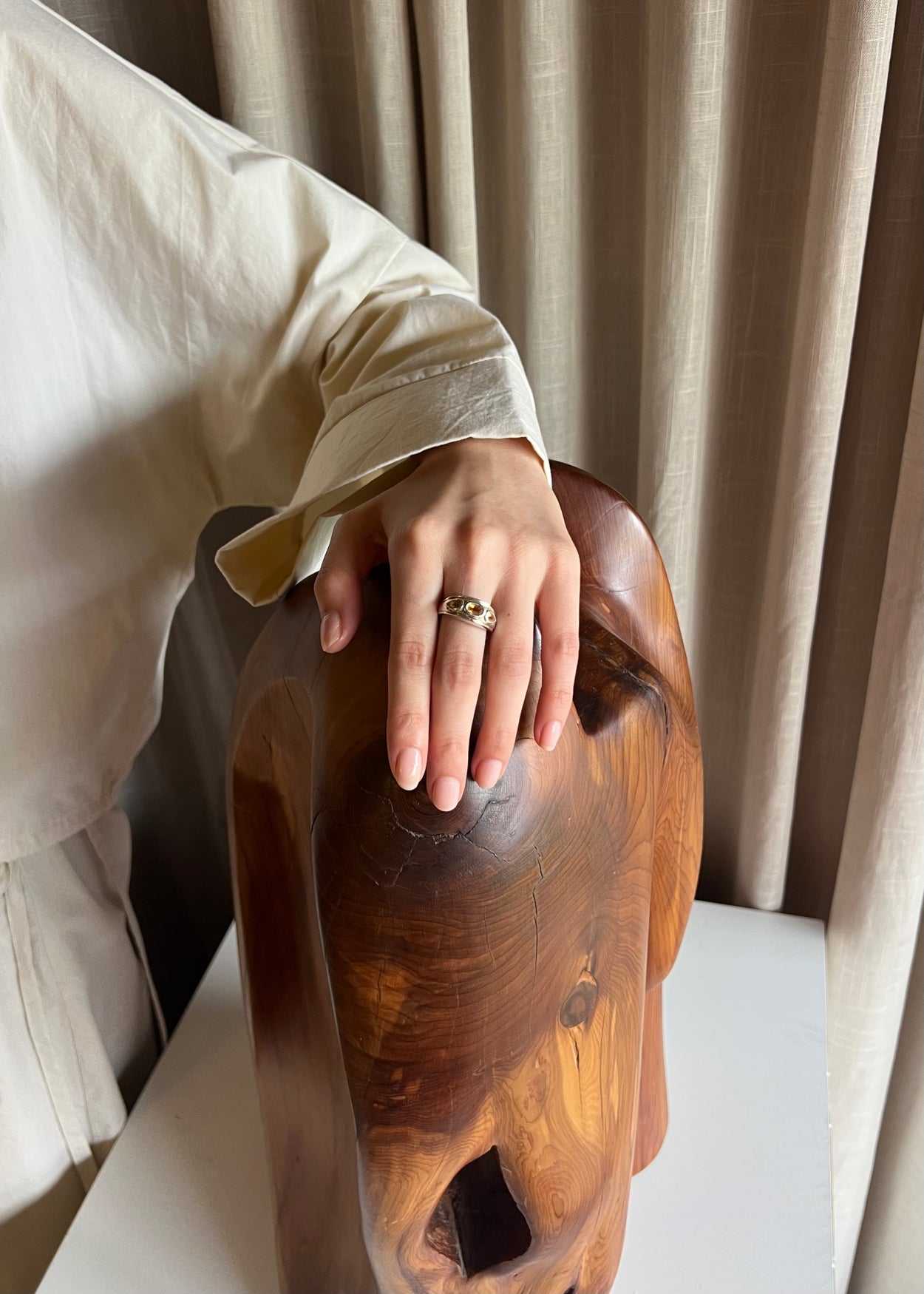 Faceted Citrine Ring