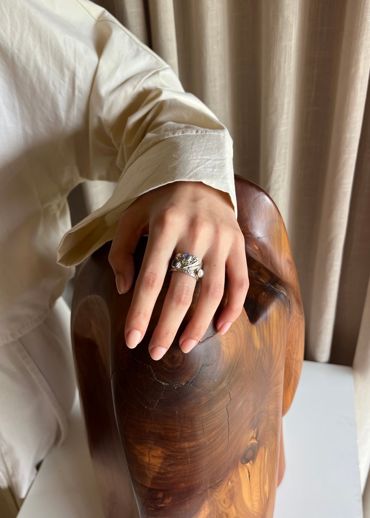 Amethyst Moonstone Ring