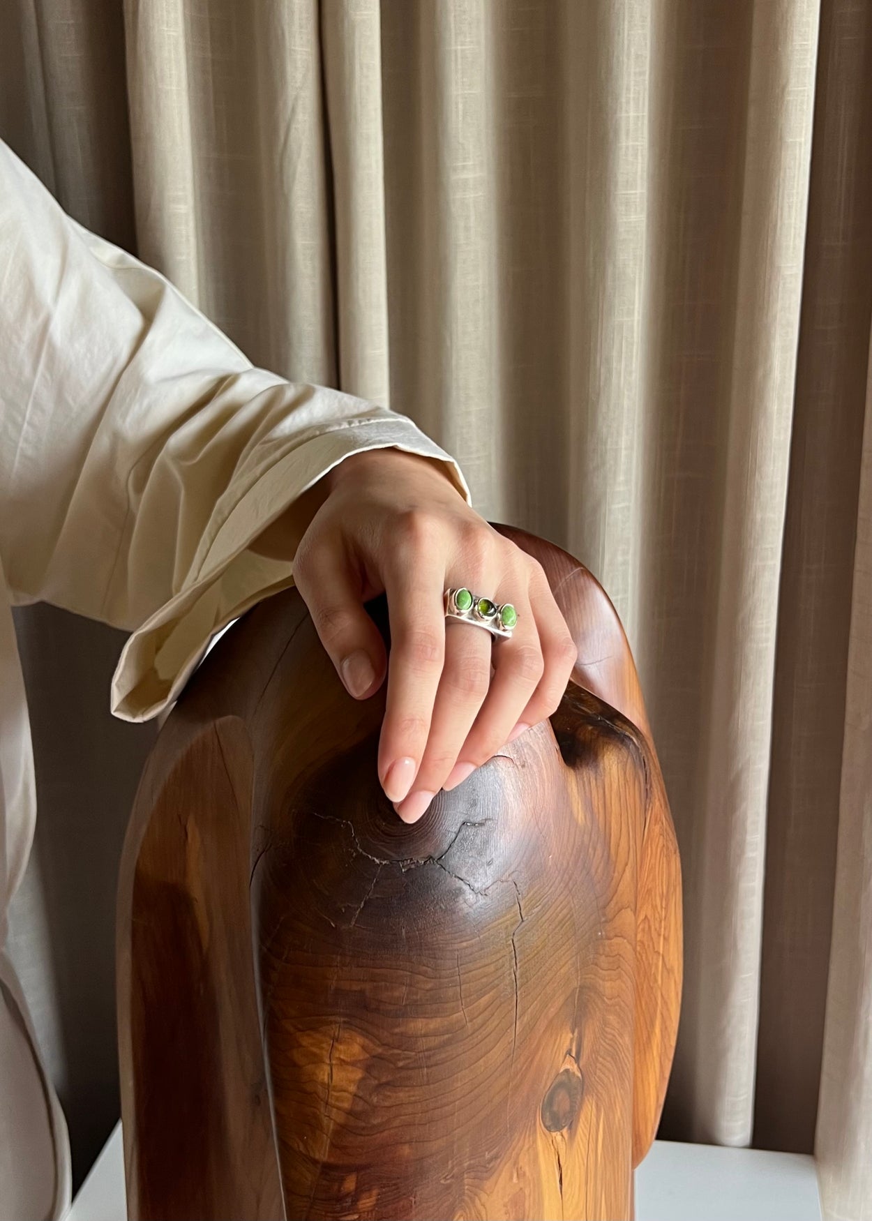 Peridot Gaspeite Ring