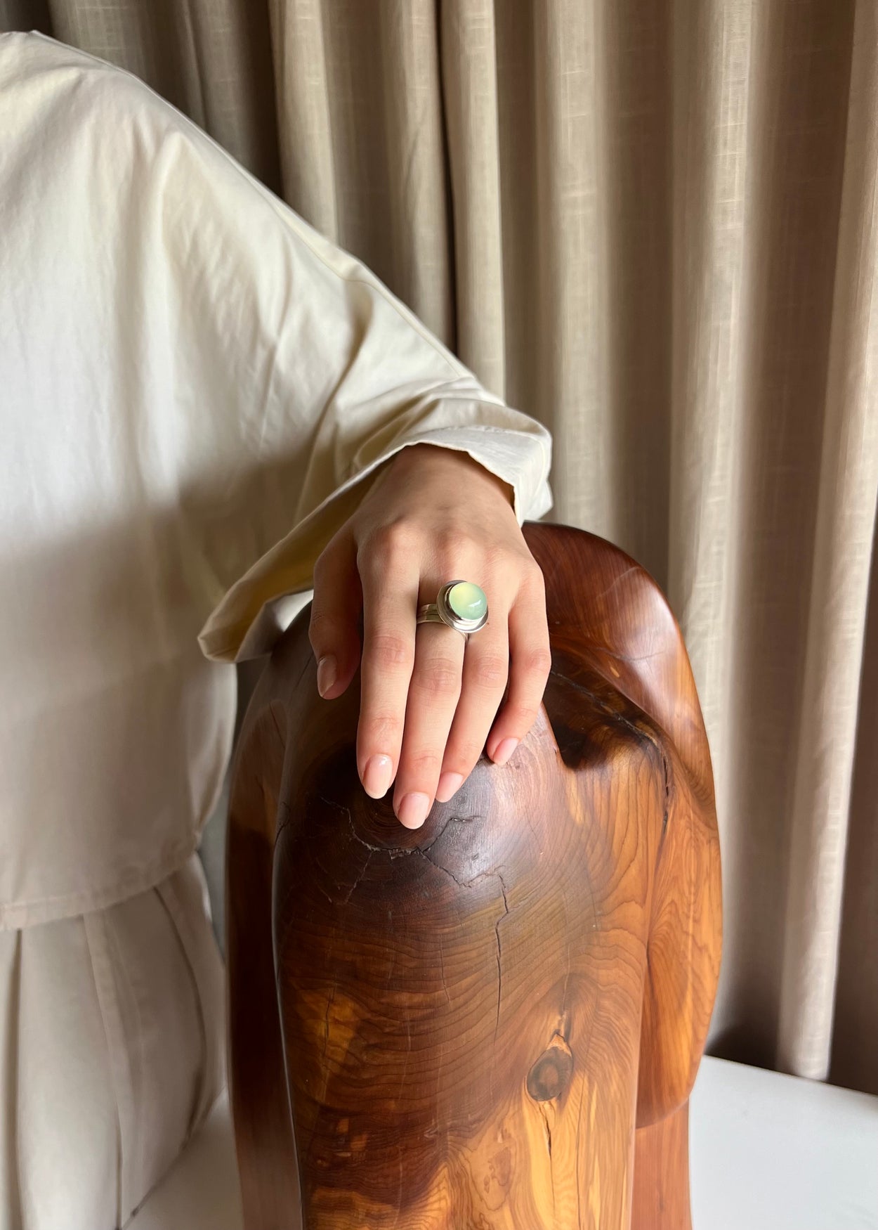 Modernist Chalcedony Ring