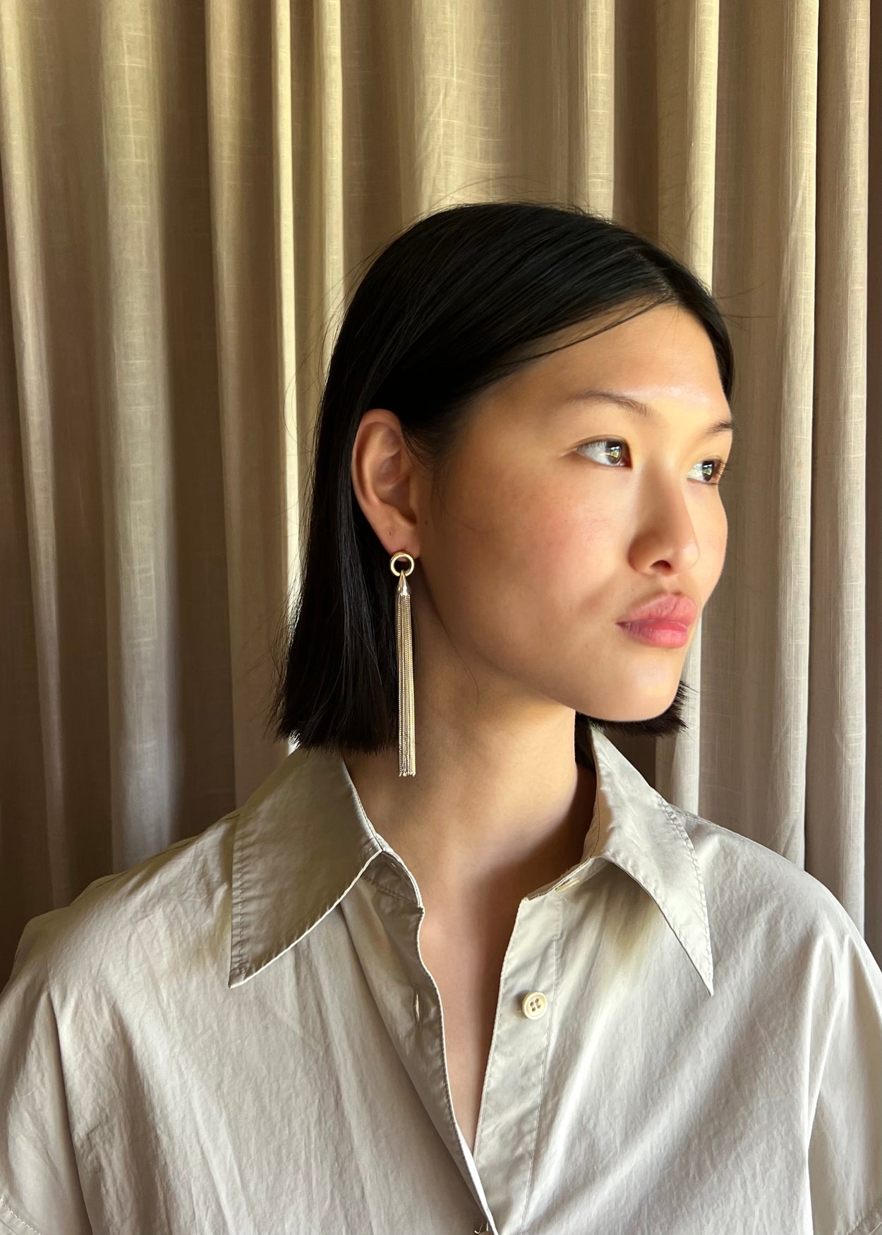 Two-Tone Fringe Earrings