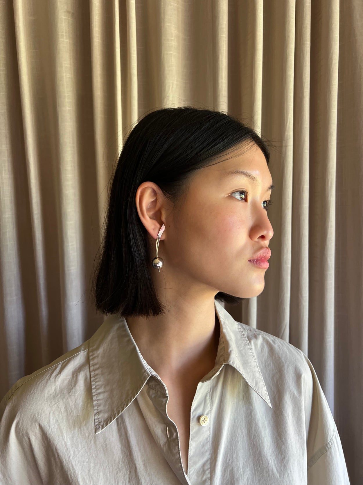 Modernist Two-Tone Earrings