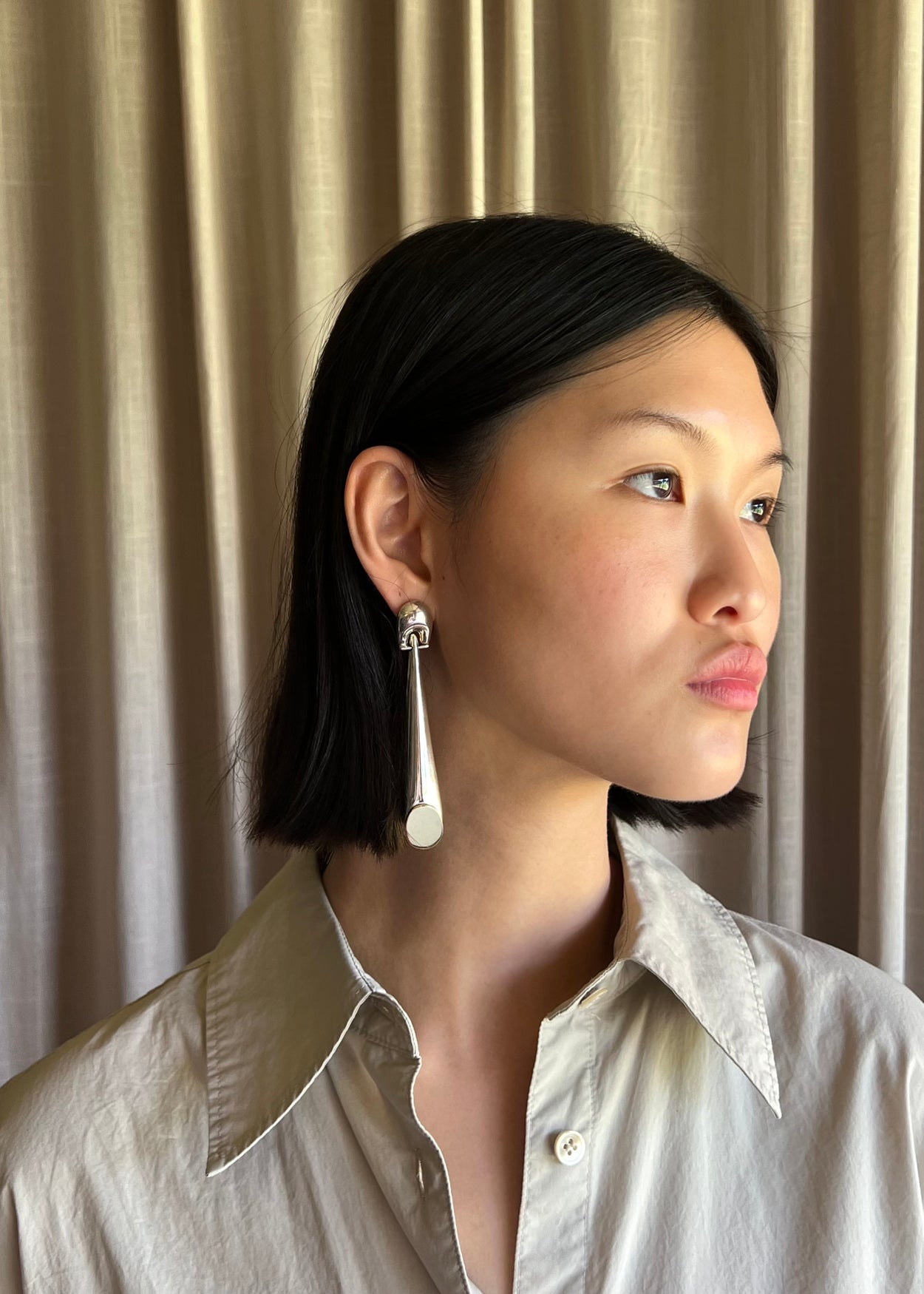 Two-Tone Statement Earrings