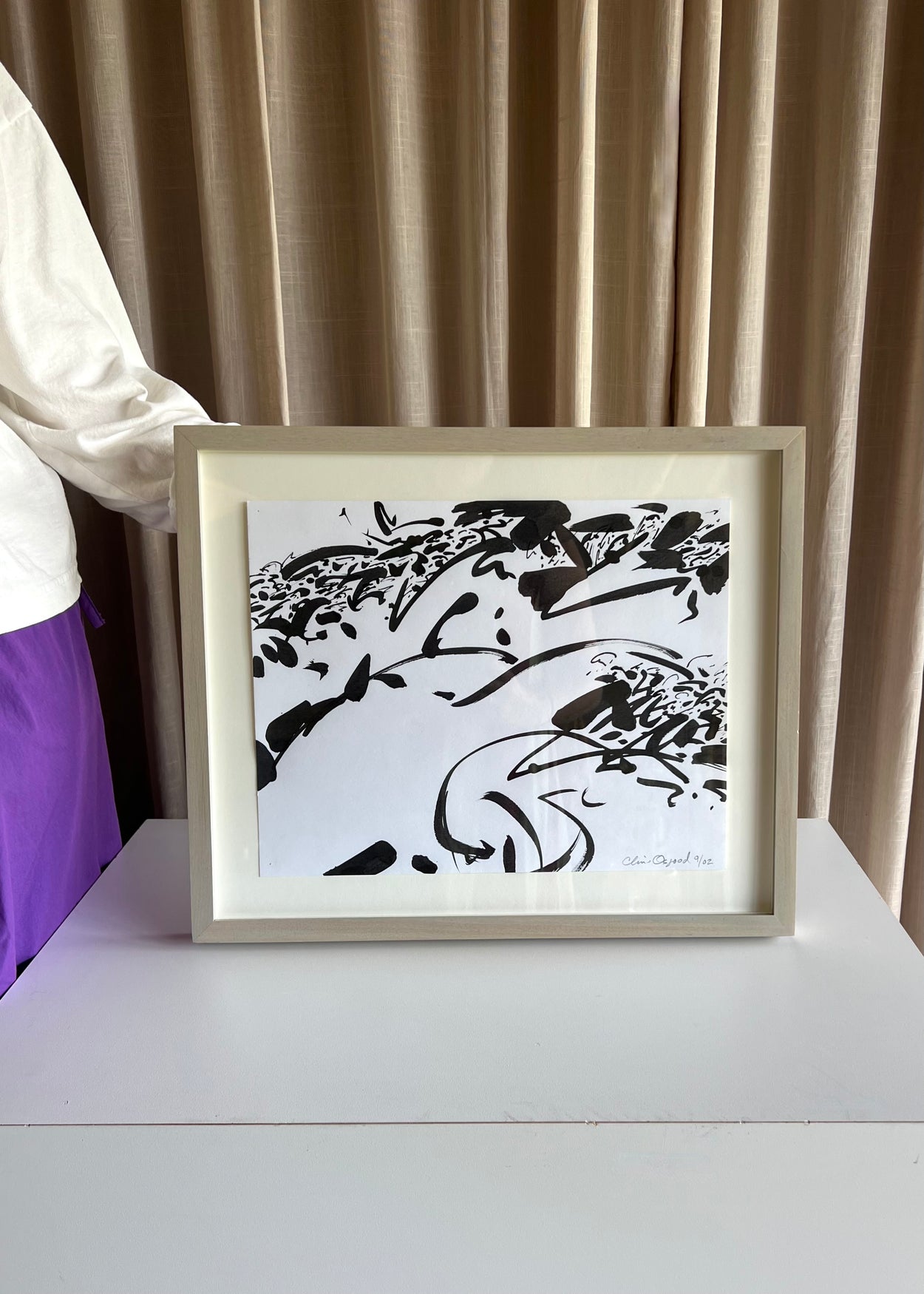 Abstract Ink on Paper, Framed