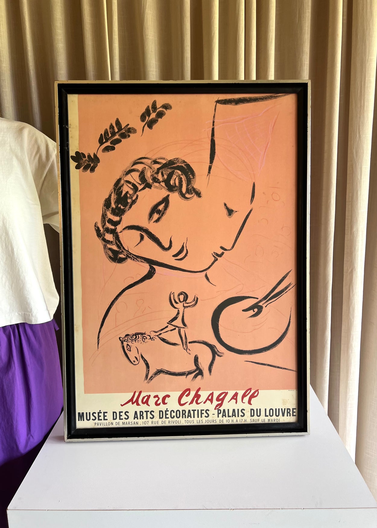 Marc Chagall Lithograph Exhibition Poster, Framed