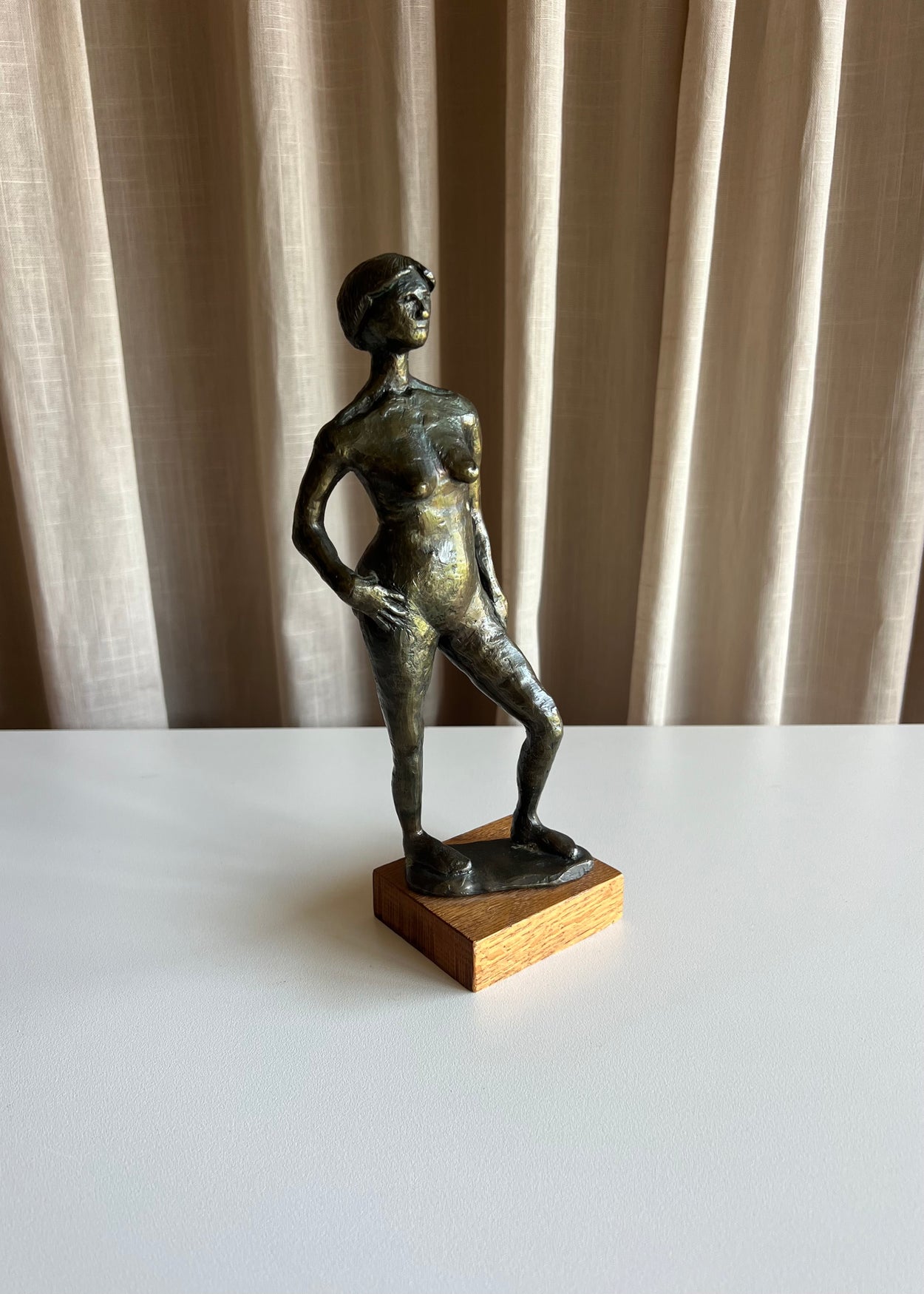 Modernist Bronze Figure, Standing