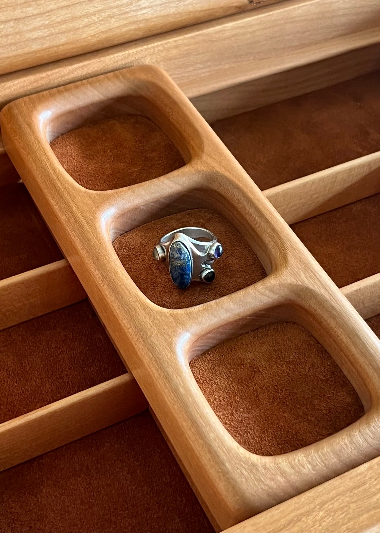 Abstract Multi Stone Ring