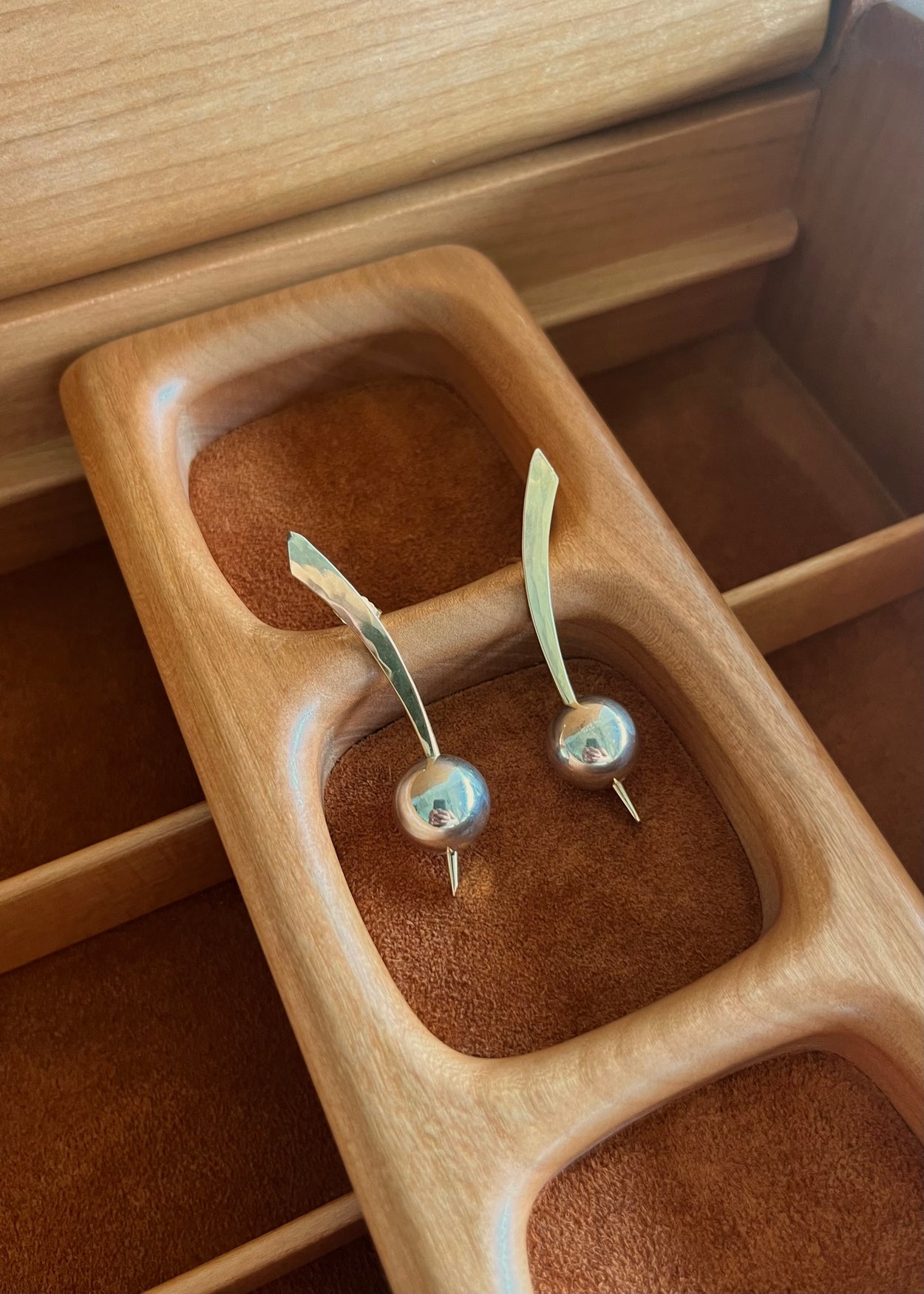 Modernist Two-Tone Earrings
