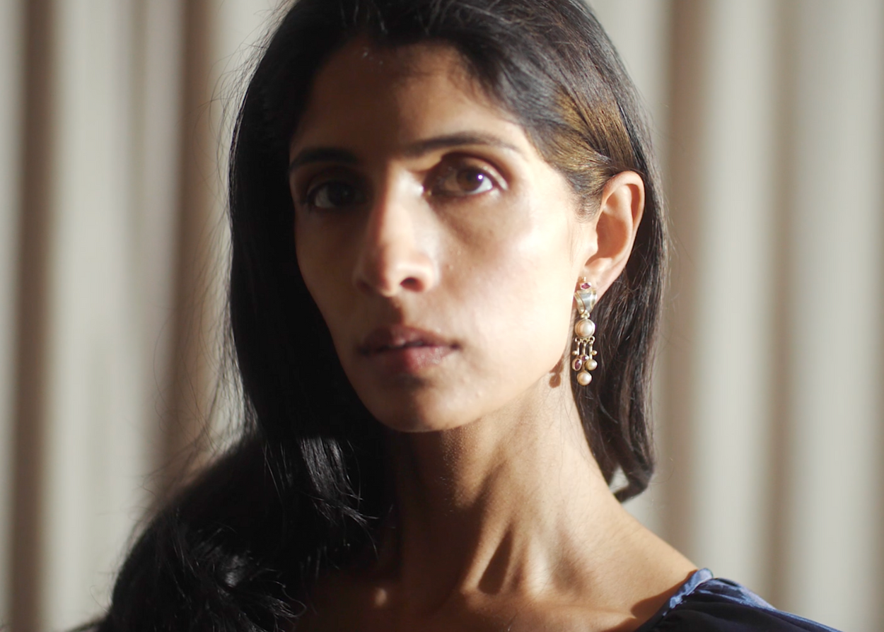 Tourmaline Pearl Earrings