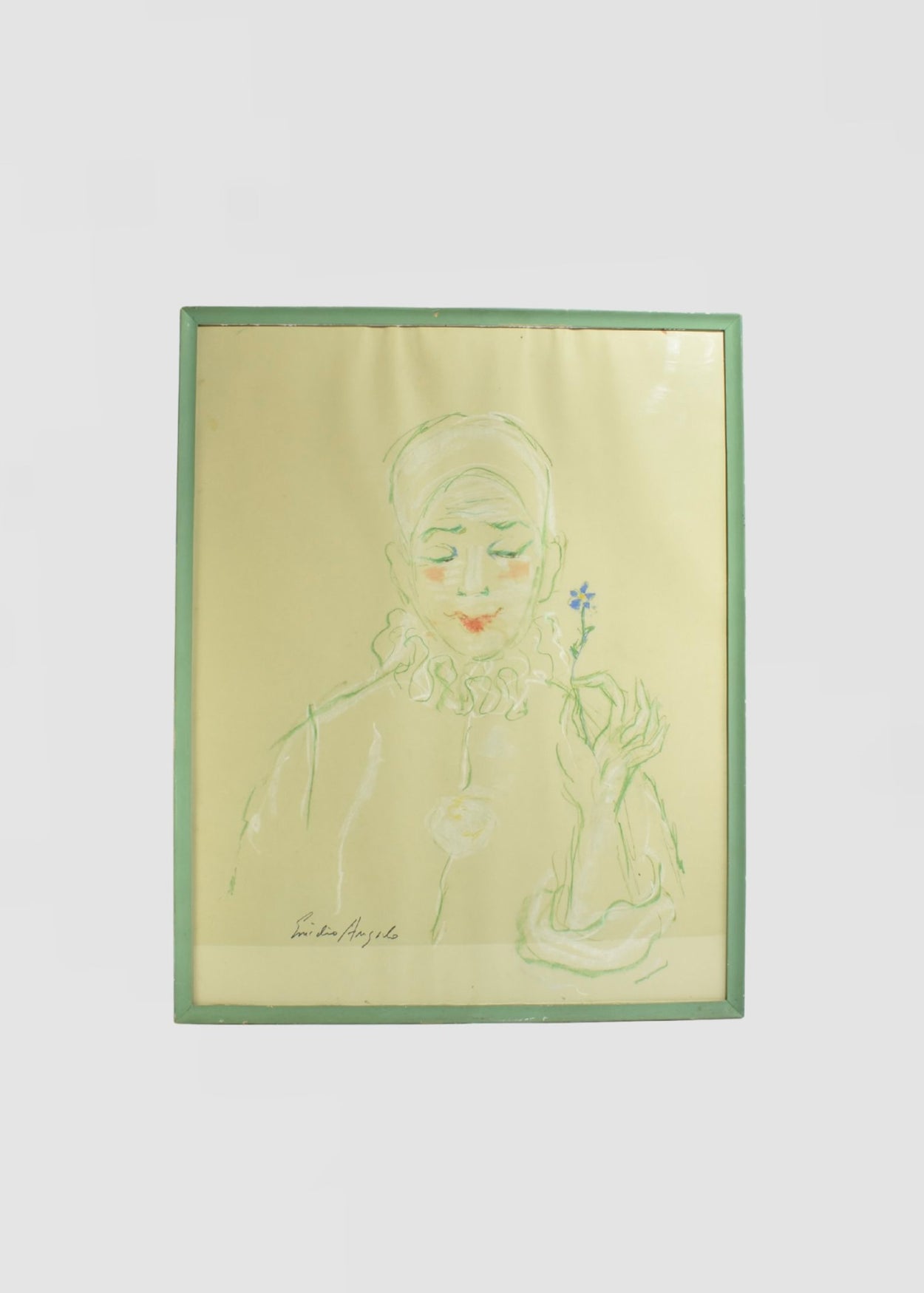 Emidio Angelo Pastel Artwork, Framed